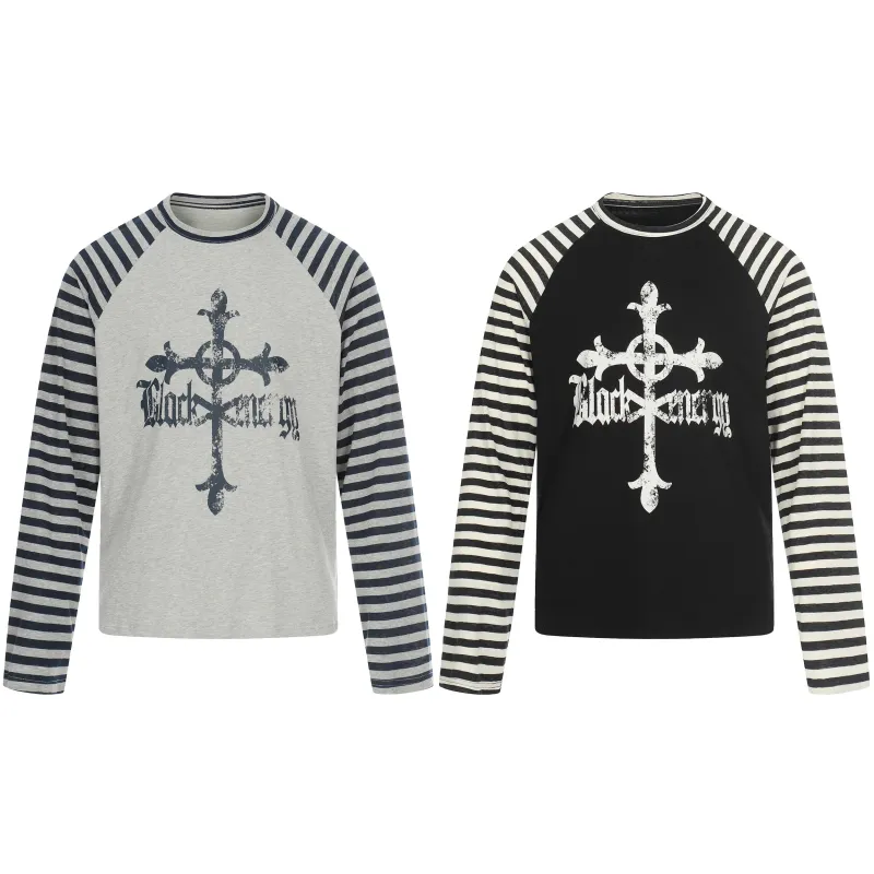 Omirad Cross Graphic Raglan Long Sleeve Tee made by Omirad