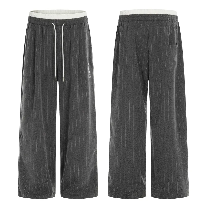 Omirad Pinstripe Wide-Leg Track Pants made by Omirad