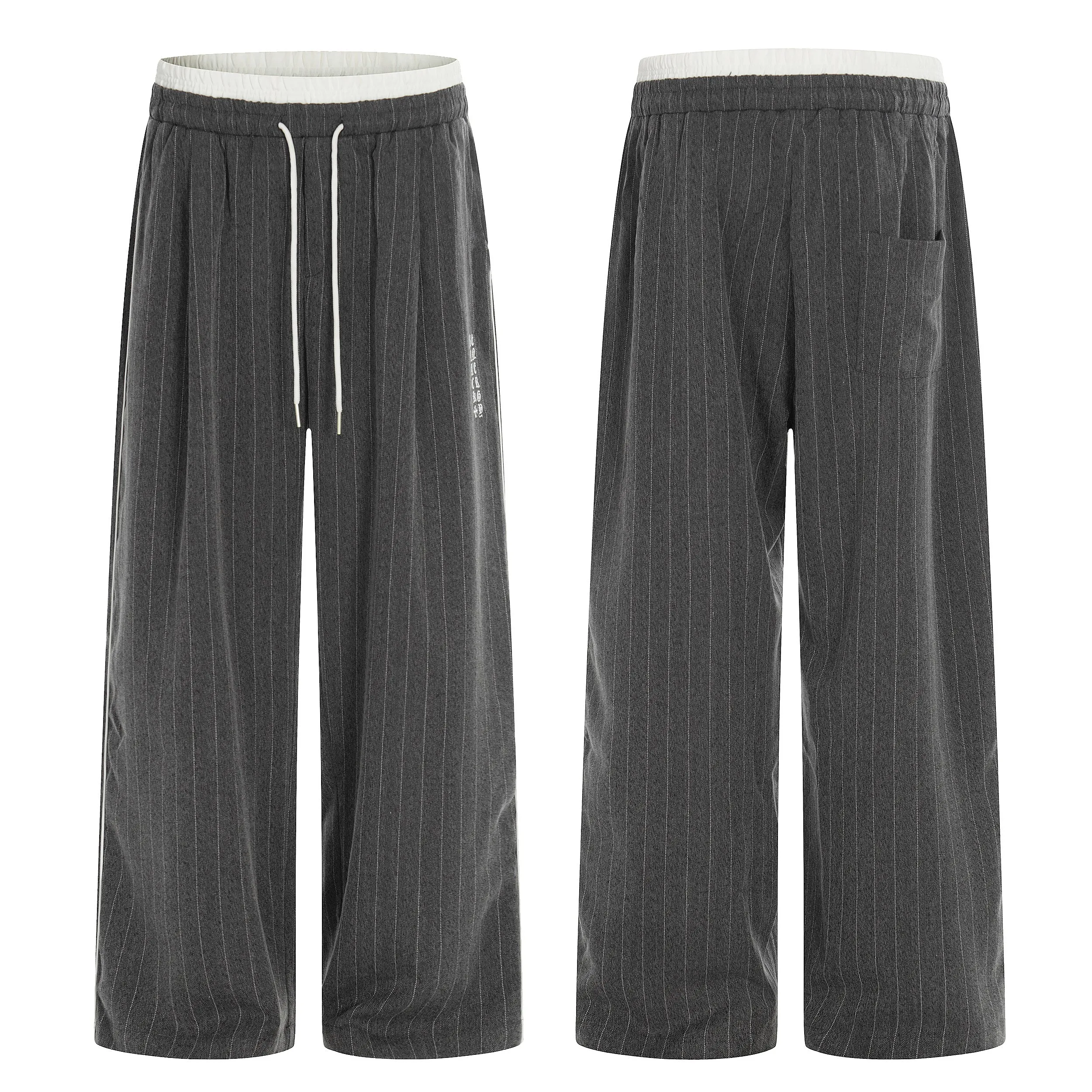 Omirad Pinstripe Wide-Leg Track Pants sold by Omirad