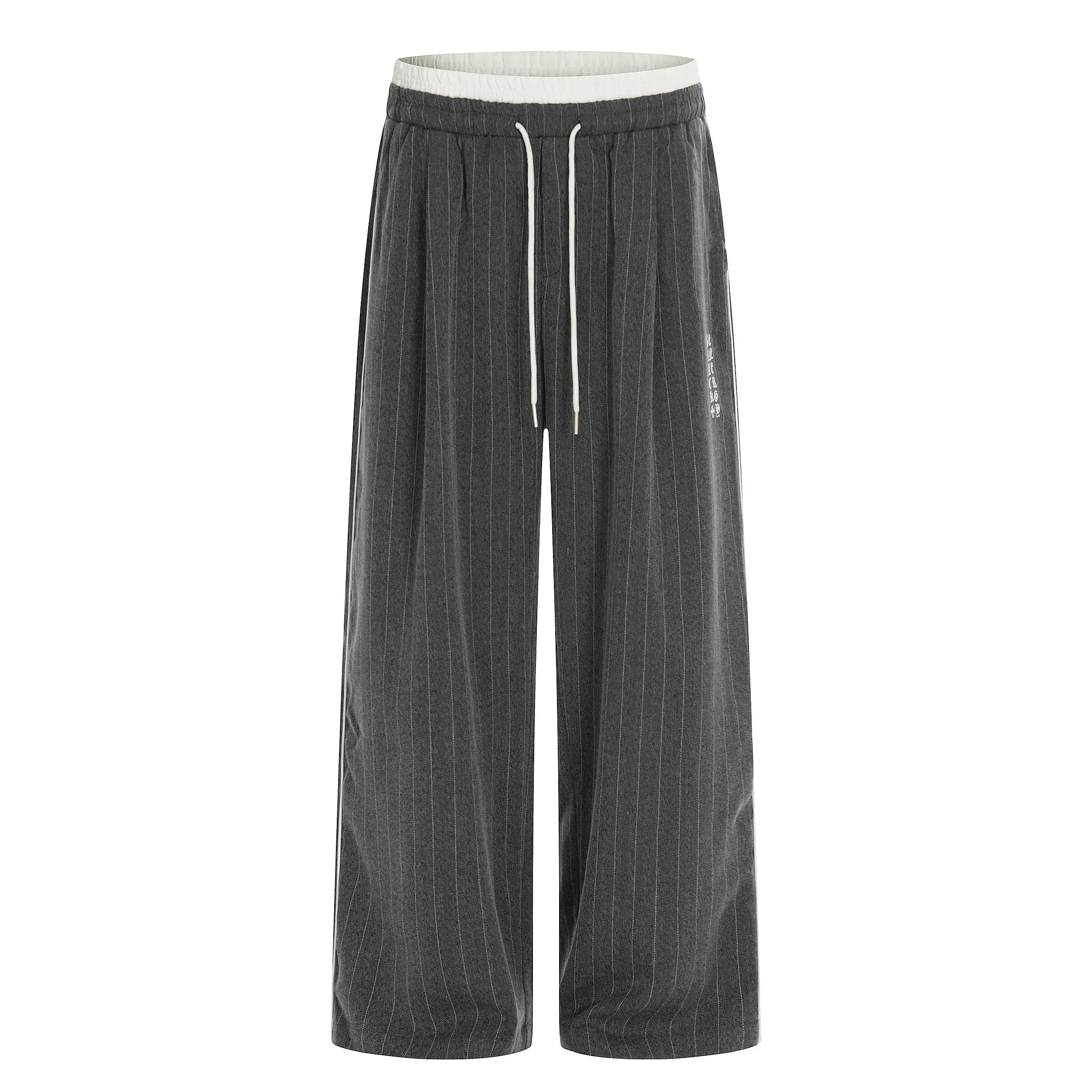 Omirad Pinstripe Wide-Leg Track Pants sold by Omirad product image thumbnail 2