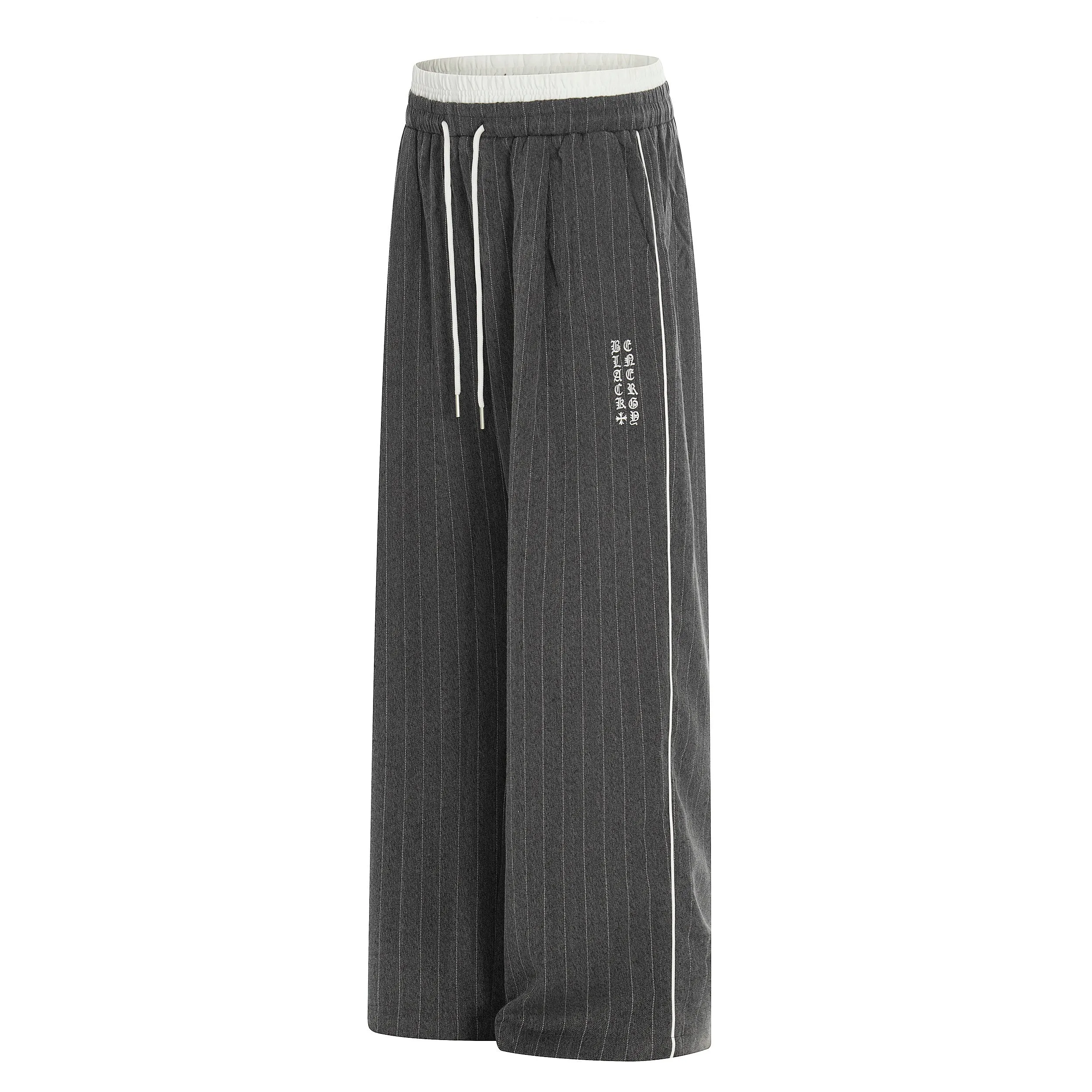 Omirad Pinstripe Wide-Leg Track Pants sold by Omirad product image thumbnail 3