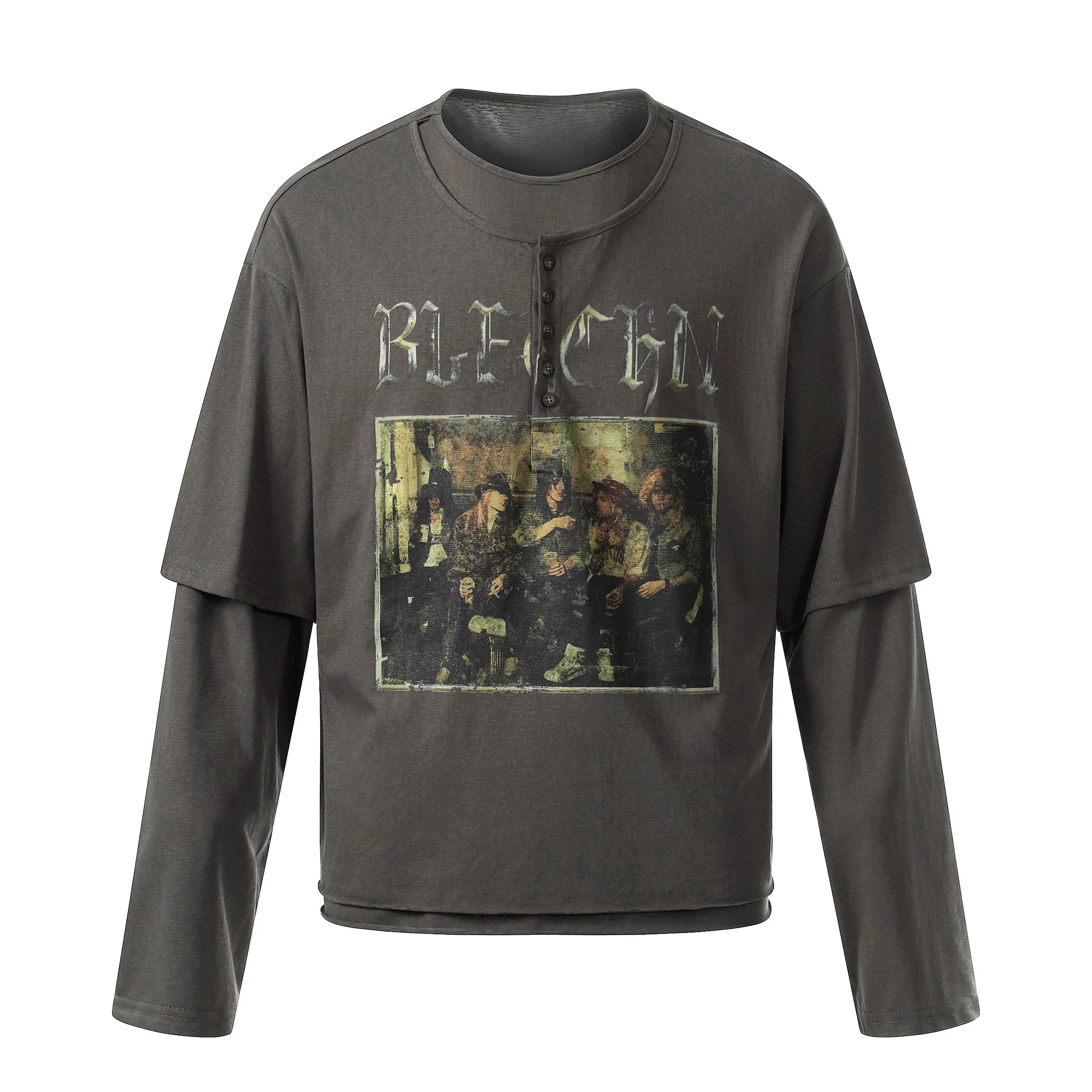 Omirad Layered Graphic Long Sleeve Tee sold by Omirad product image thumbnail 2