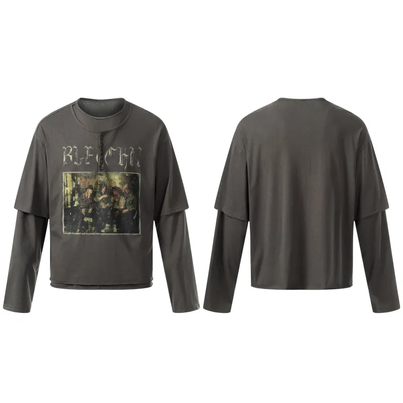 Omirad Layered Graphic Long Sleeve Tee made by Omirad