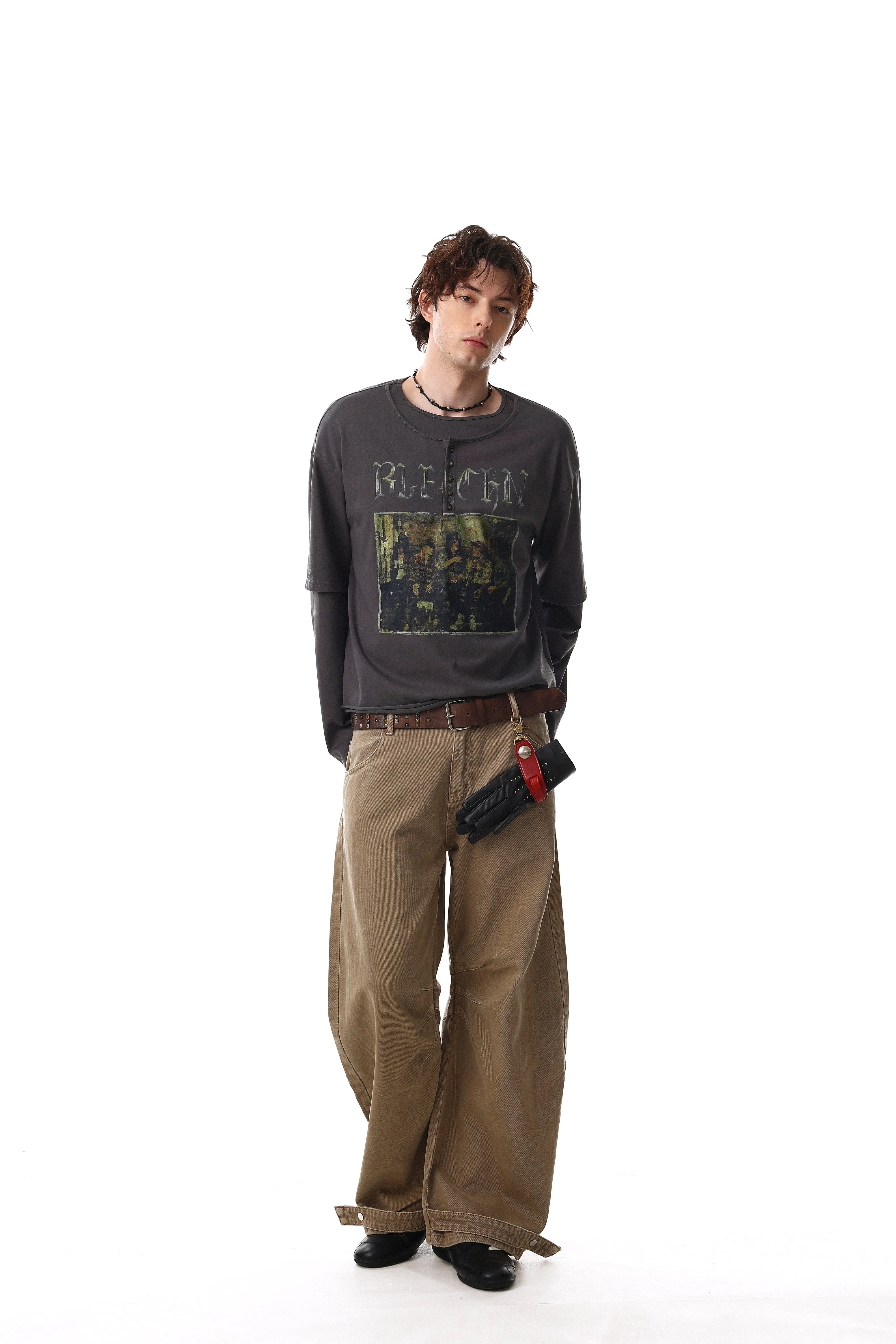 Omirad Layered Graphic Long Sleeve Tee sold by Omirad product image thumbnail 5