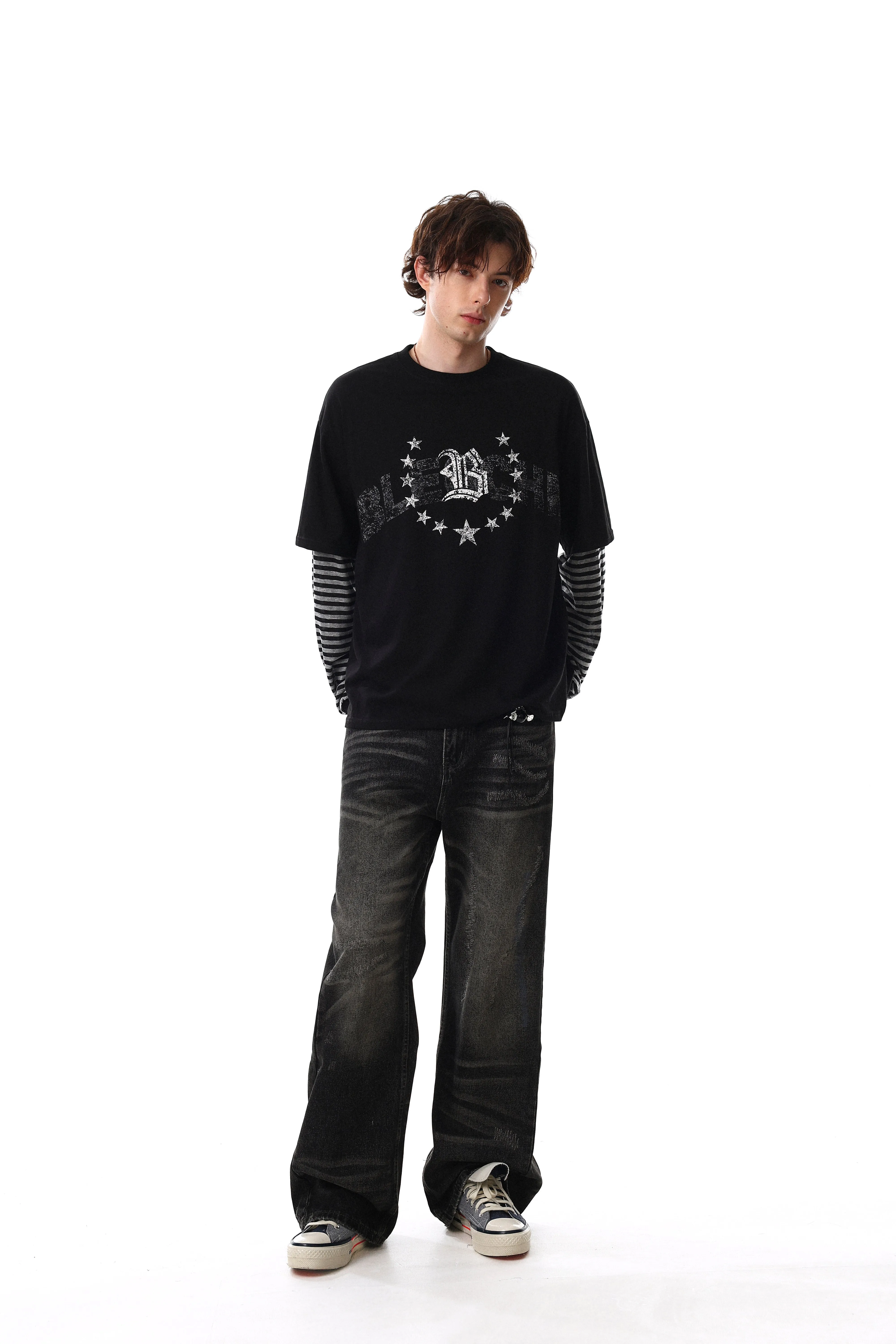 Omirad Layered Graphic Long Sleeve Tee sold by Omirad product image thumbnail 5