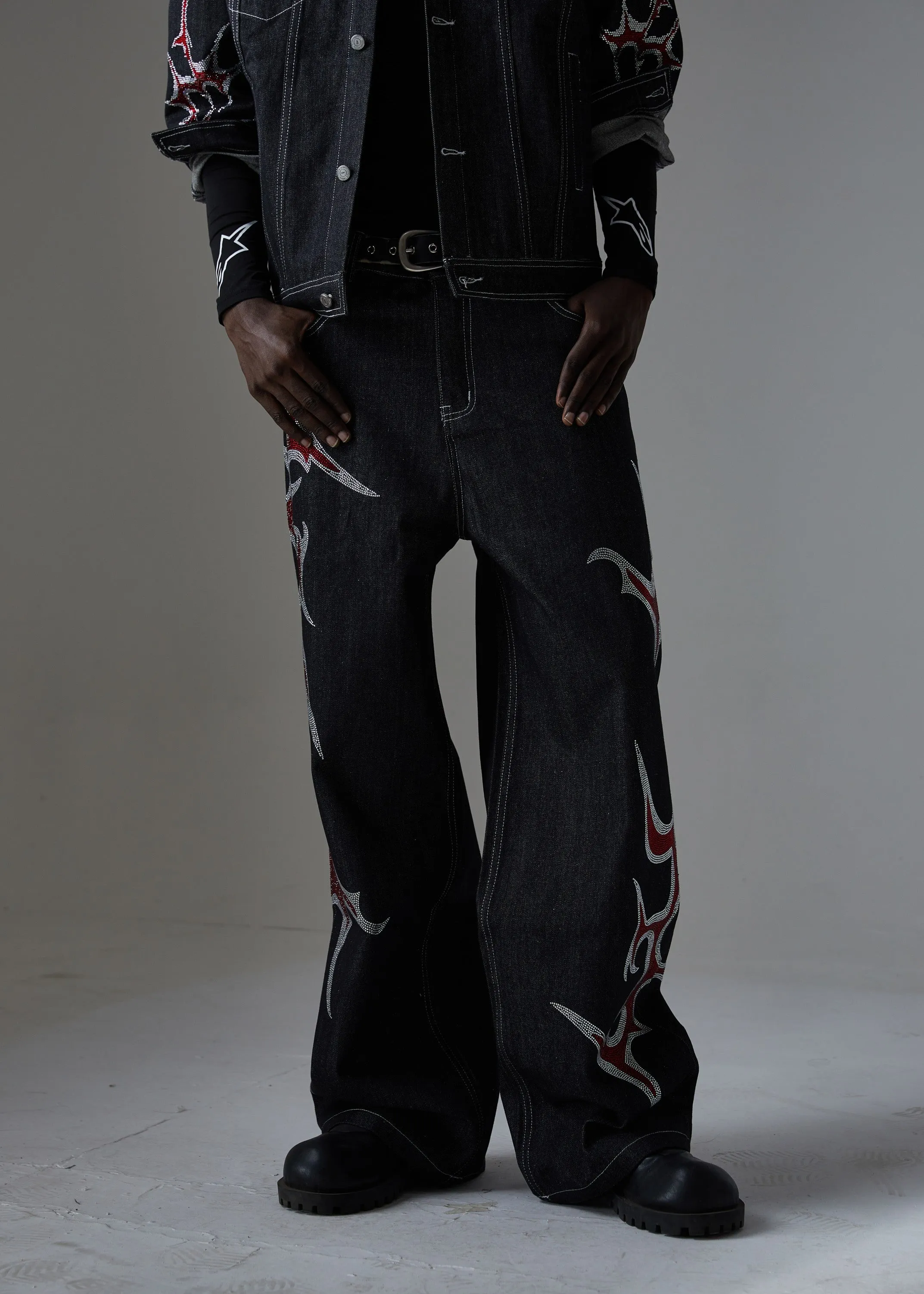 Omirad Graphic Denim Pants sold by Omirad product image thumbnail 4