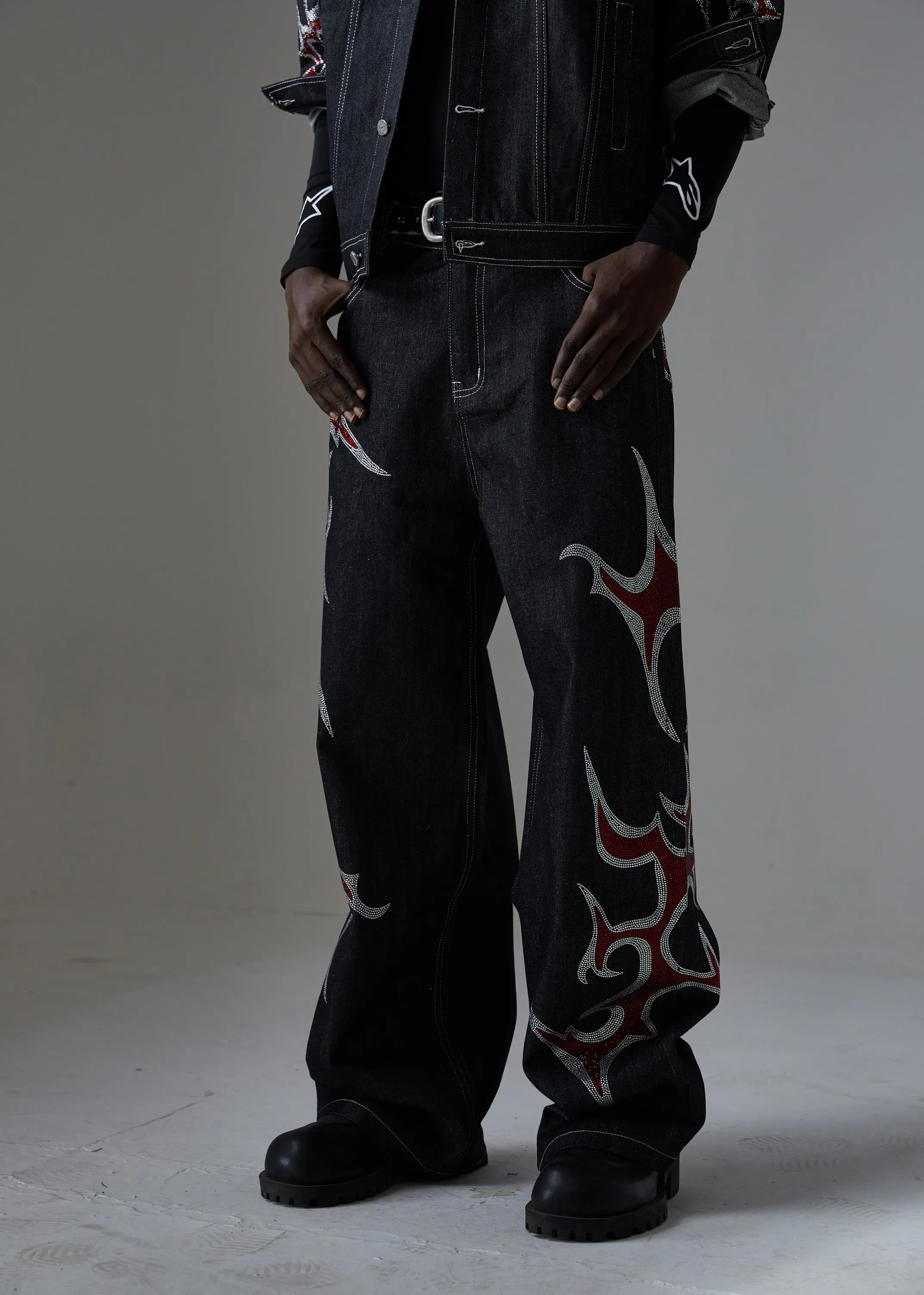 Omirad Graphic Denim Pants sold by Omirad product image thumbnail 2