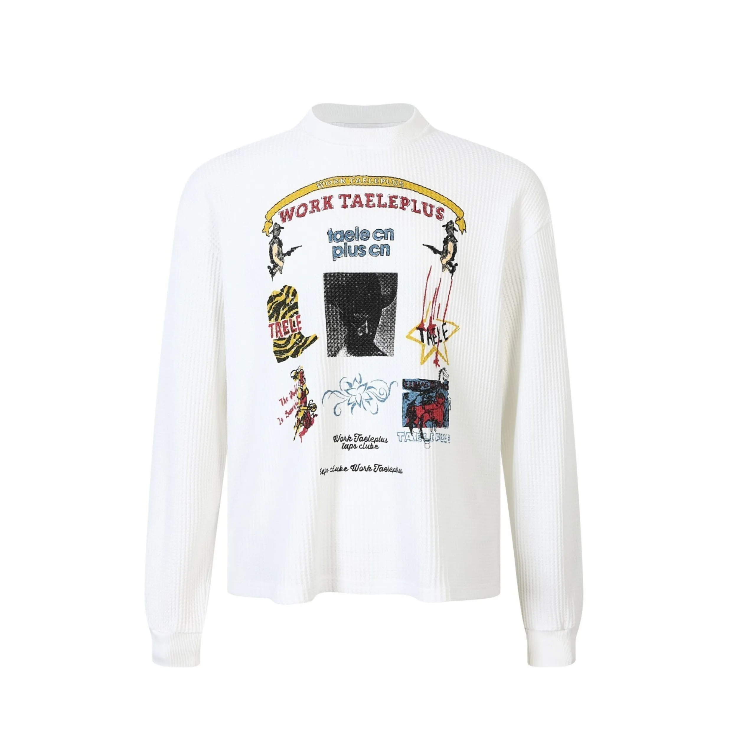 Omirad Waffle Graphic Long Sleeve Tee sold by Omirad product image thumbnail 2