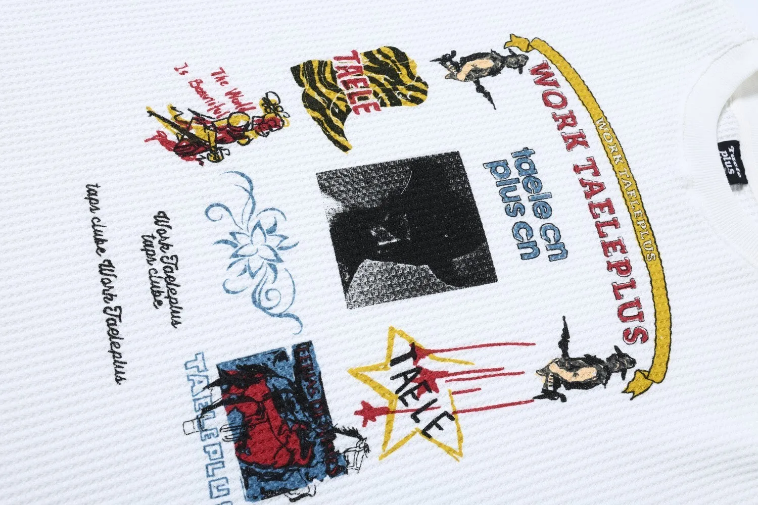 Omirad Waffle Graphic Long Sleeve Tee sold by Omirad product image thumbnail 5