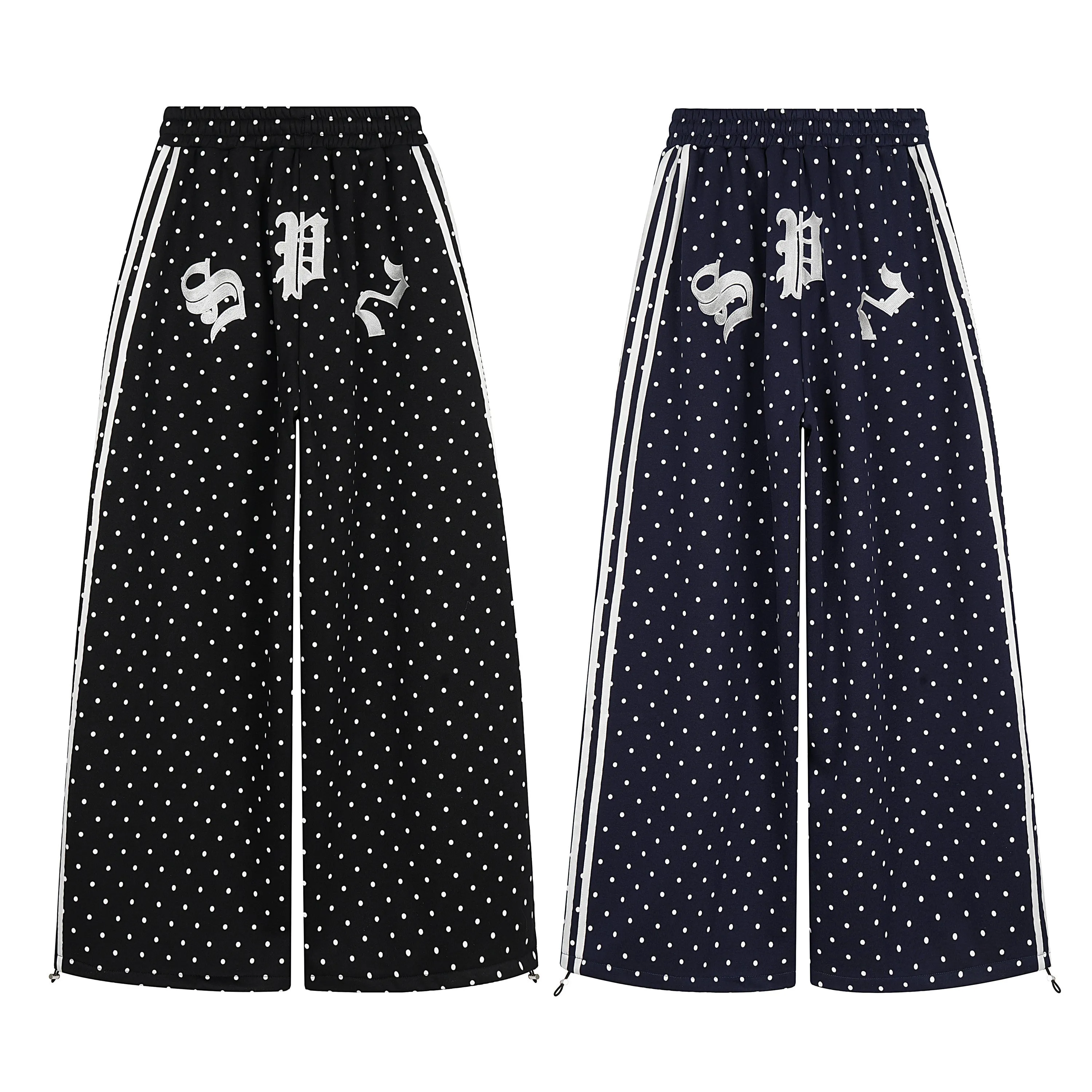 Omirad Polka Dot Wide-Leg Track Pants sold by Omirad product image thumbnail 2