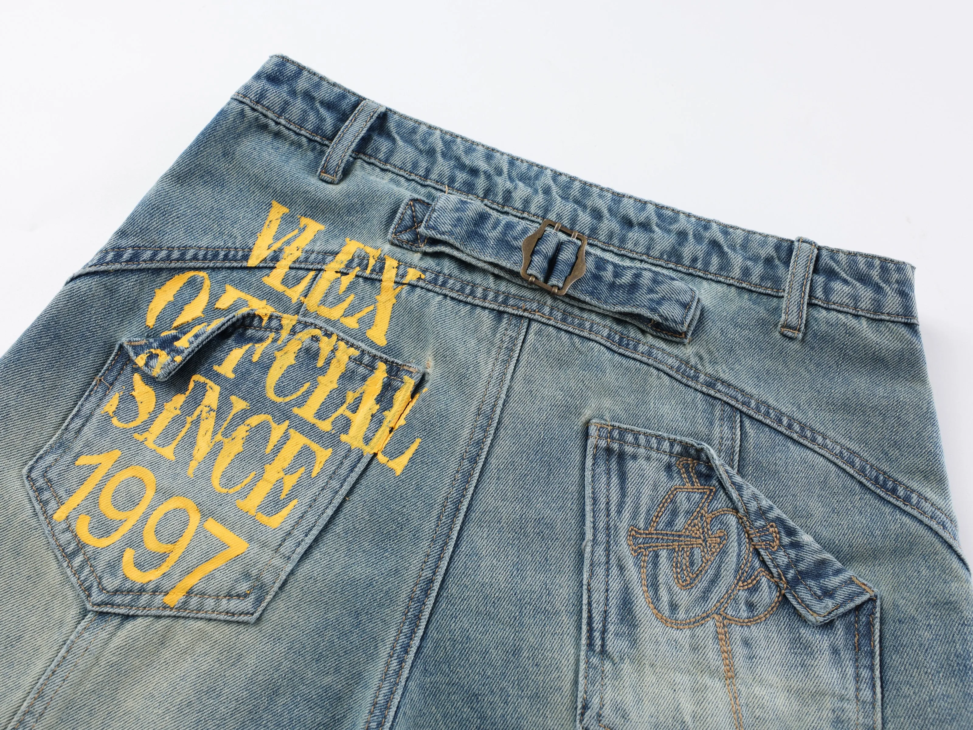 Omirad Graphic Wide-Leg Denim Pants sold by Omirad product image thumbnail 5