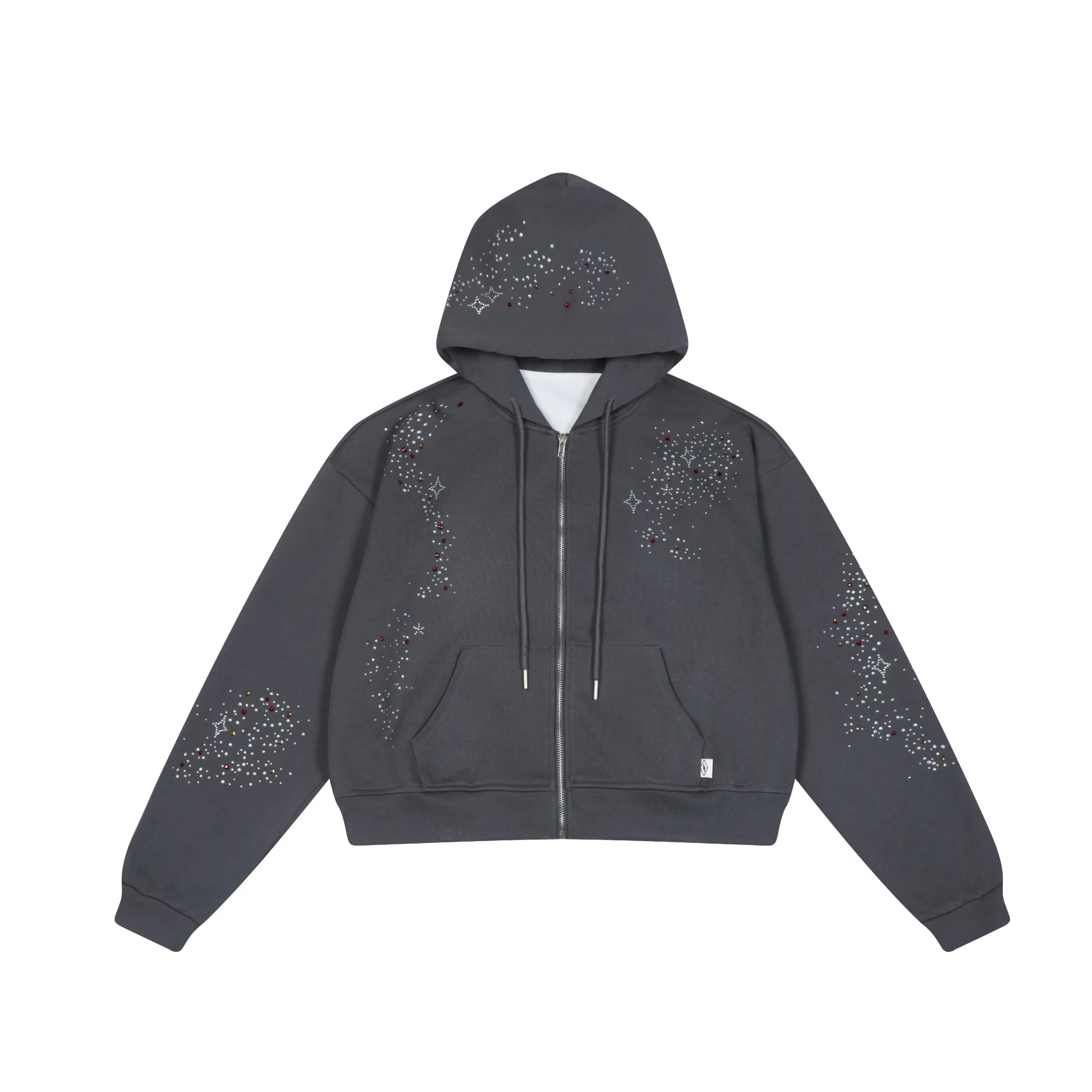 Omirad Distressed Zip-Up Hoodie sold by Omirad