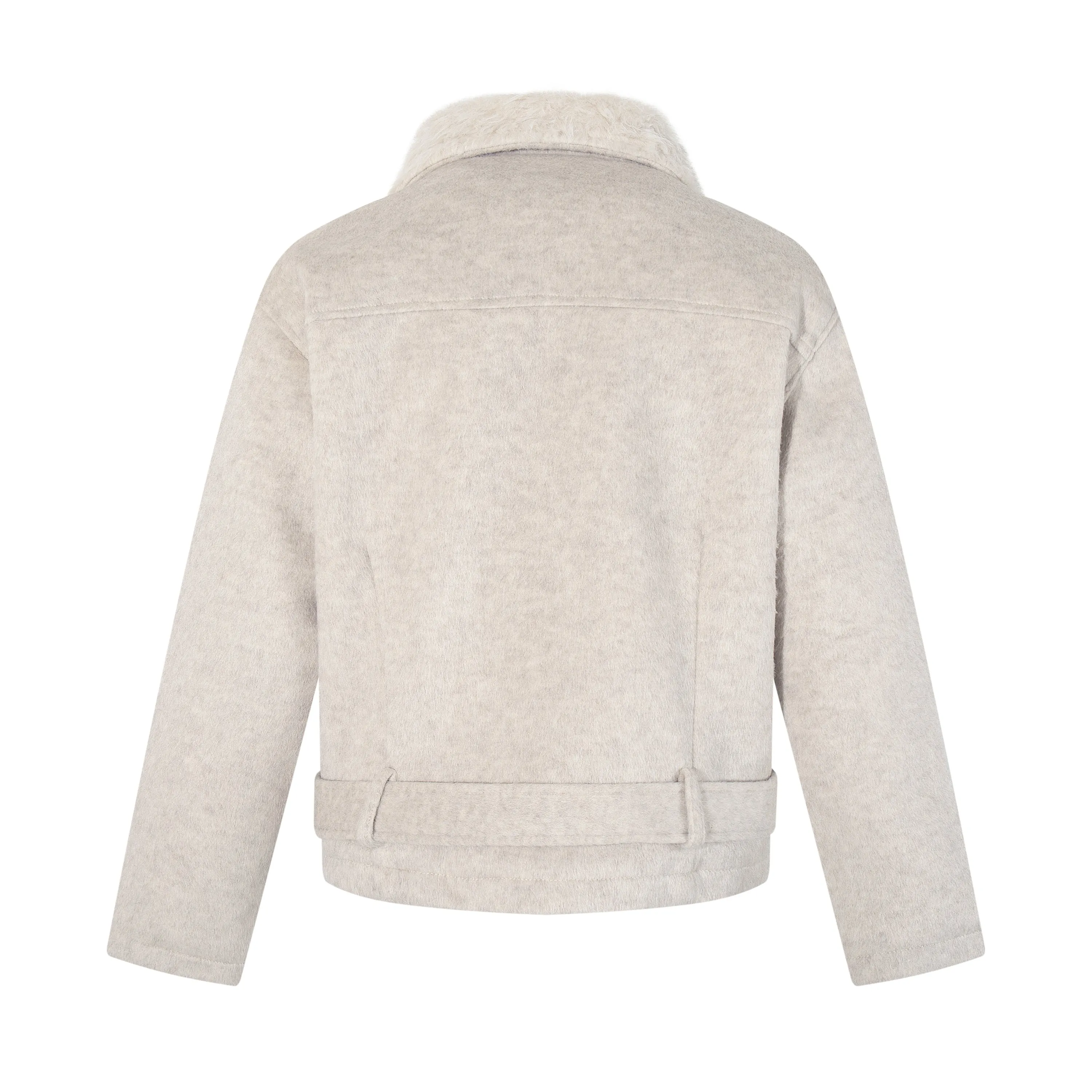 Omirad Fur-Collar Belted Jacket sold by Omirad product image thumbnail 3