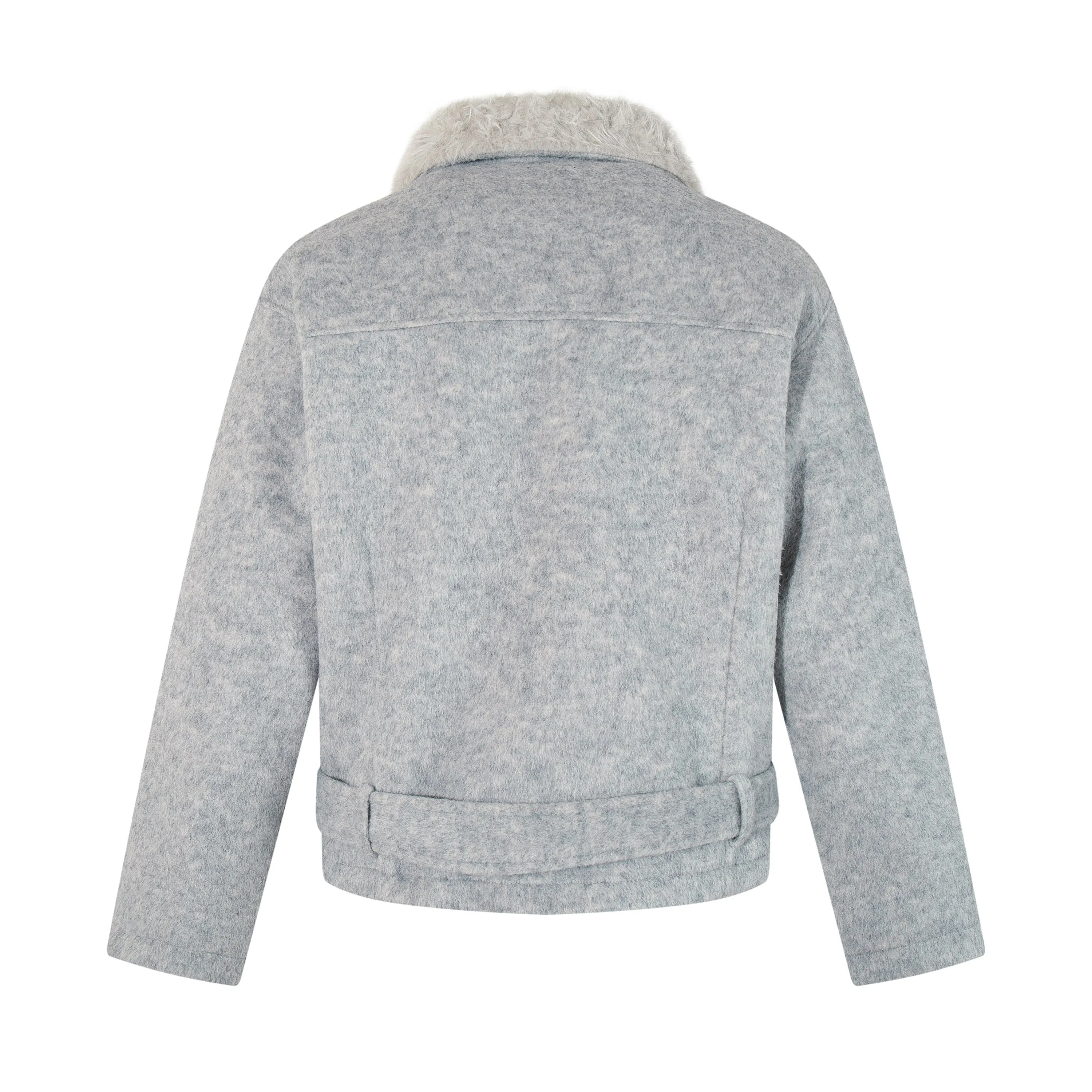 Omirad Fur-Collar Belted Jacket sold by Omirad product image thumbnail 5