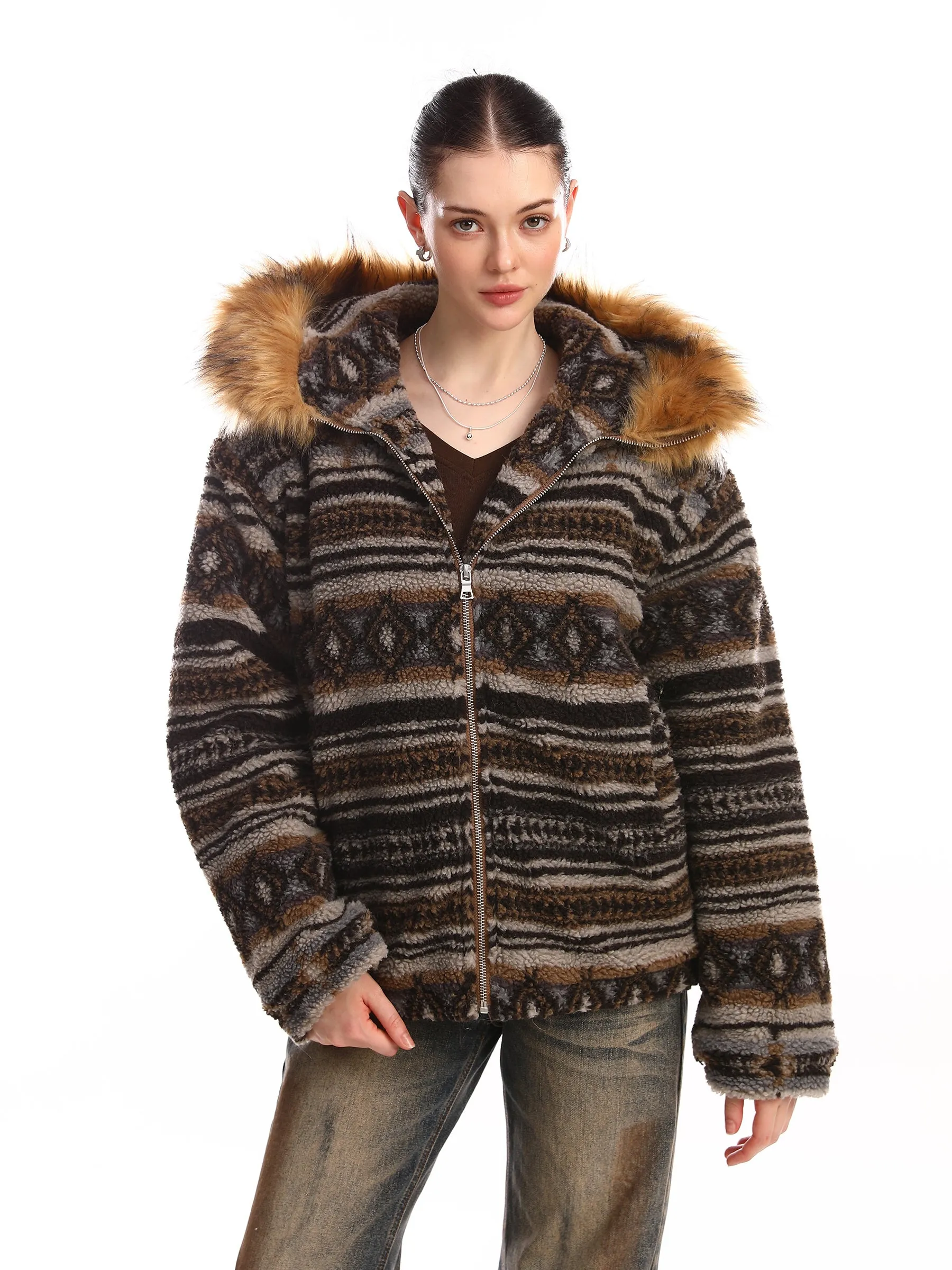 Omirad Nordic Fur-Trim Performance Zip Jacket sold by Omirad product image thumbnail 4