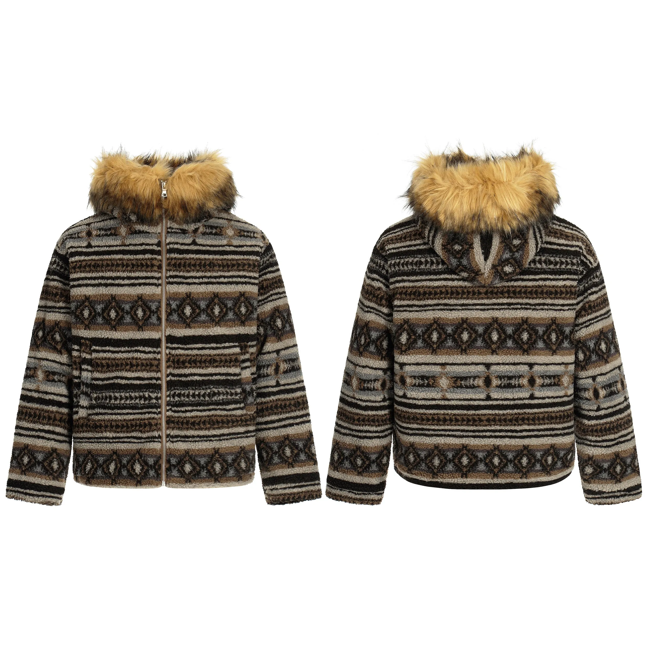 Omirad Nordic Fur-Trim Performance Zip Jacket sold by Omirad