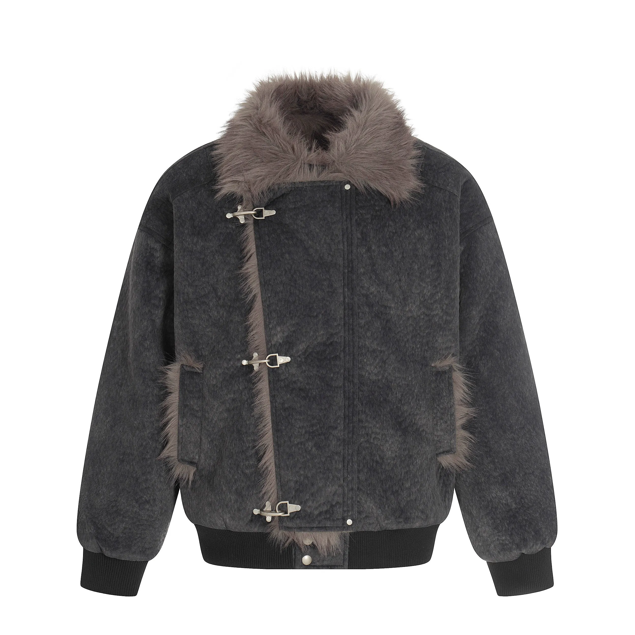 Omirad Fur-Trim Toggle Jacket sold by Omirad product image thumbnail 4