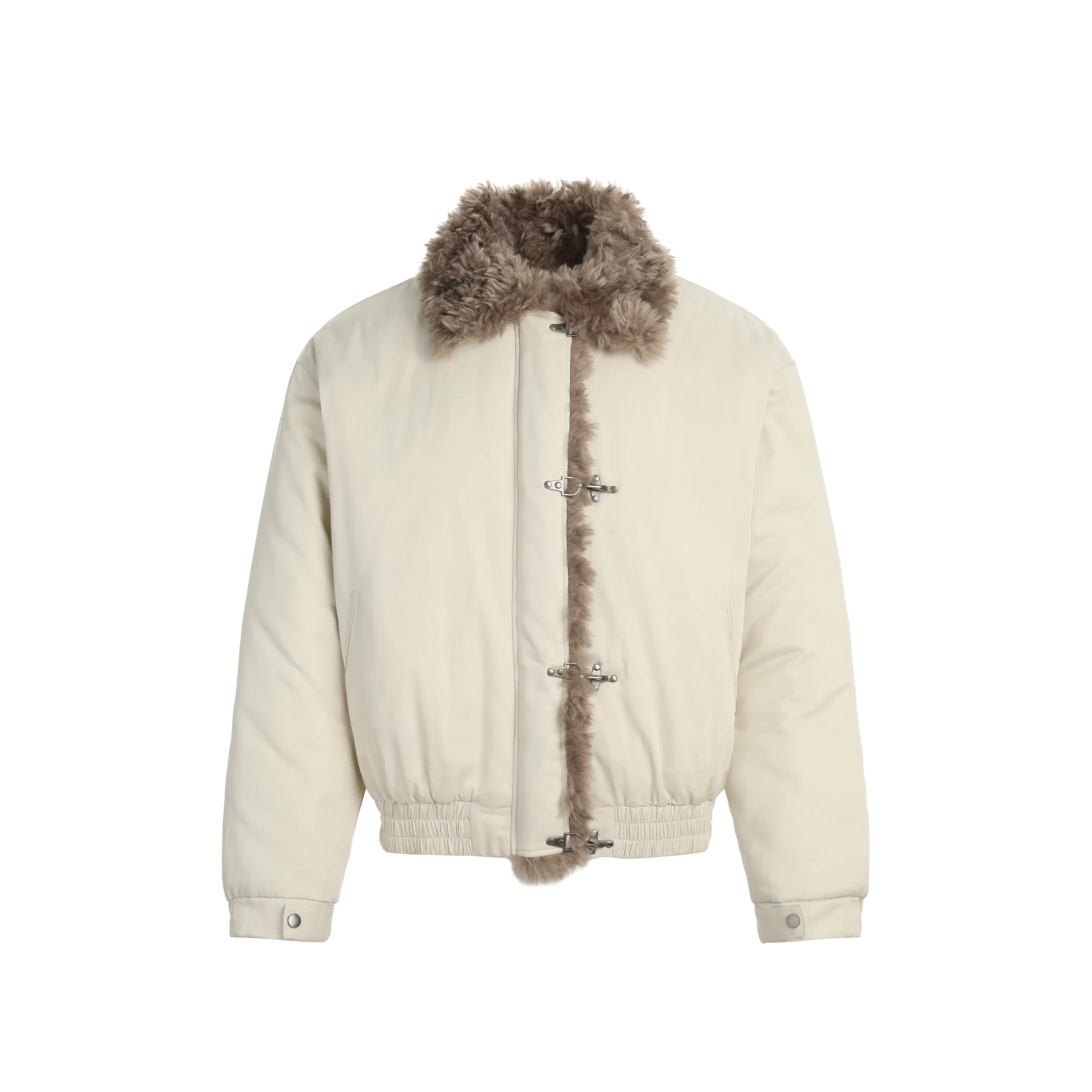 Omirad Faux-Fur Trim Bomber Jacket sold by Omirad product image thumbnail 2