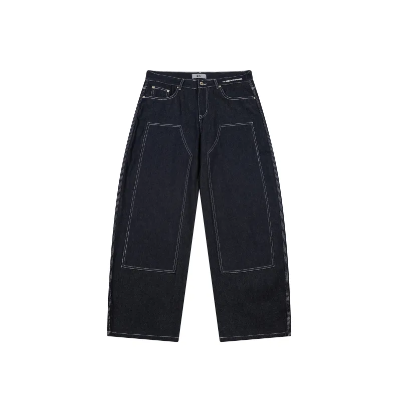 Omirad Panel-Stitch Wide-Leg Denim Pants made by Omirad