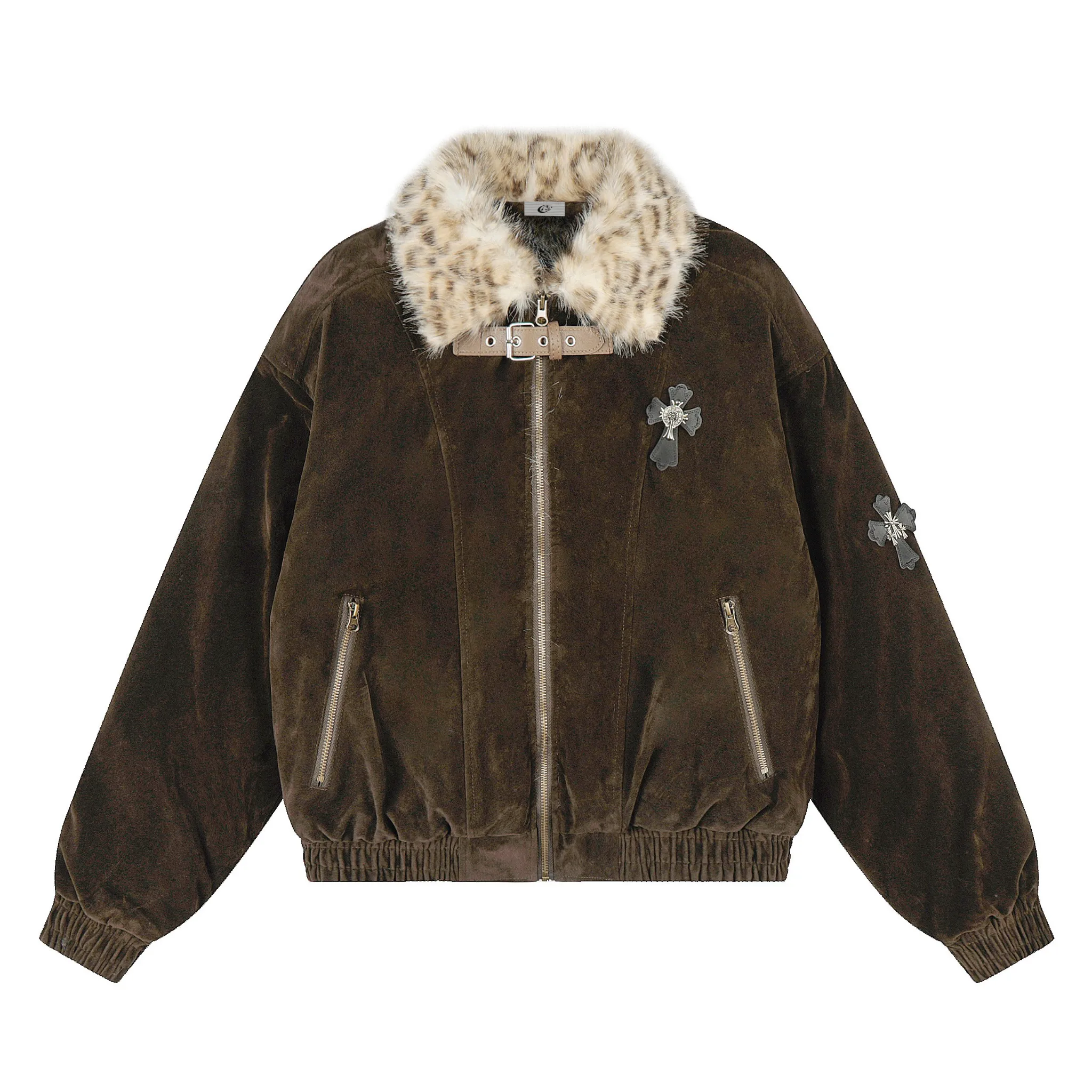 Omirad Faux Fur Collar Suede-Texture Jacket sold by Omirad product image thumbnail 4