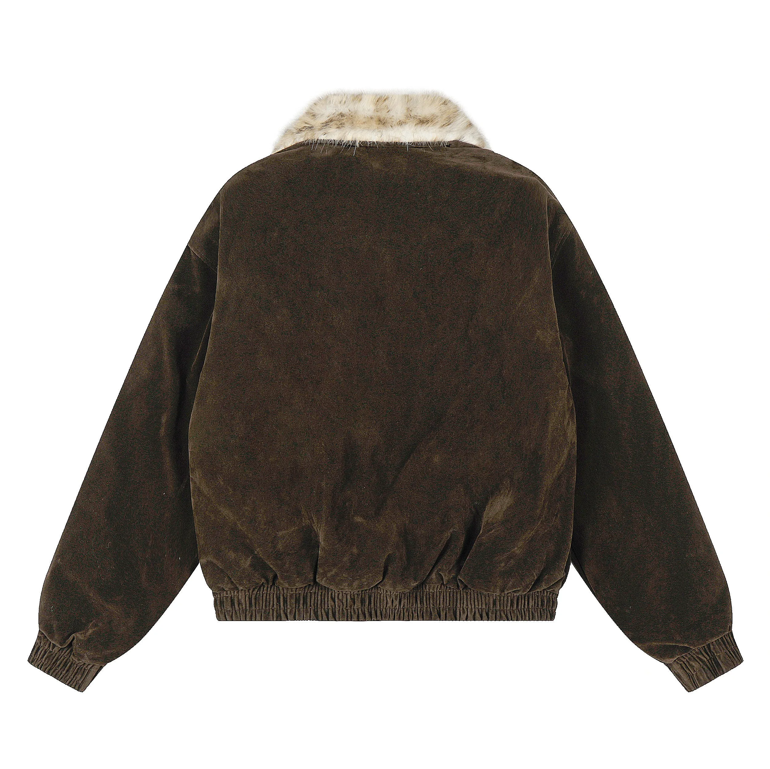 Omirad Faux Fur Collar Suede-Texture Jacket sold by Omirad product image thumbnail 5