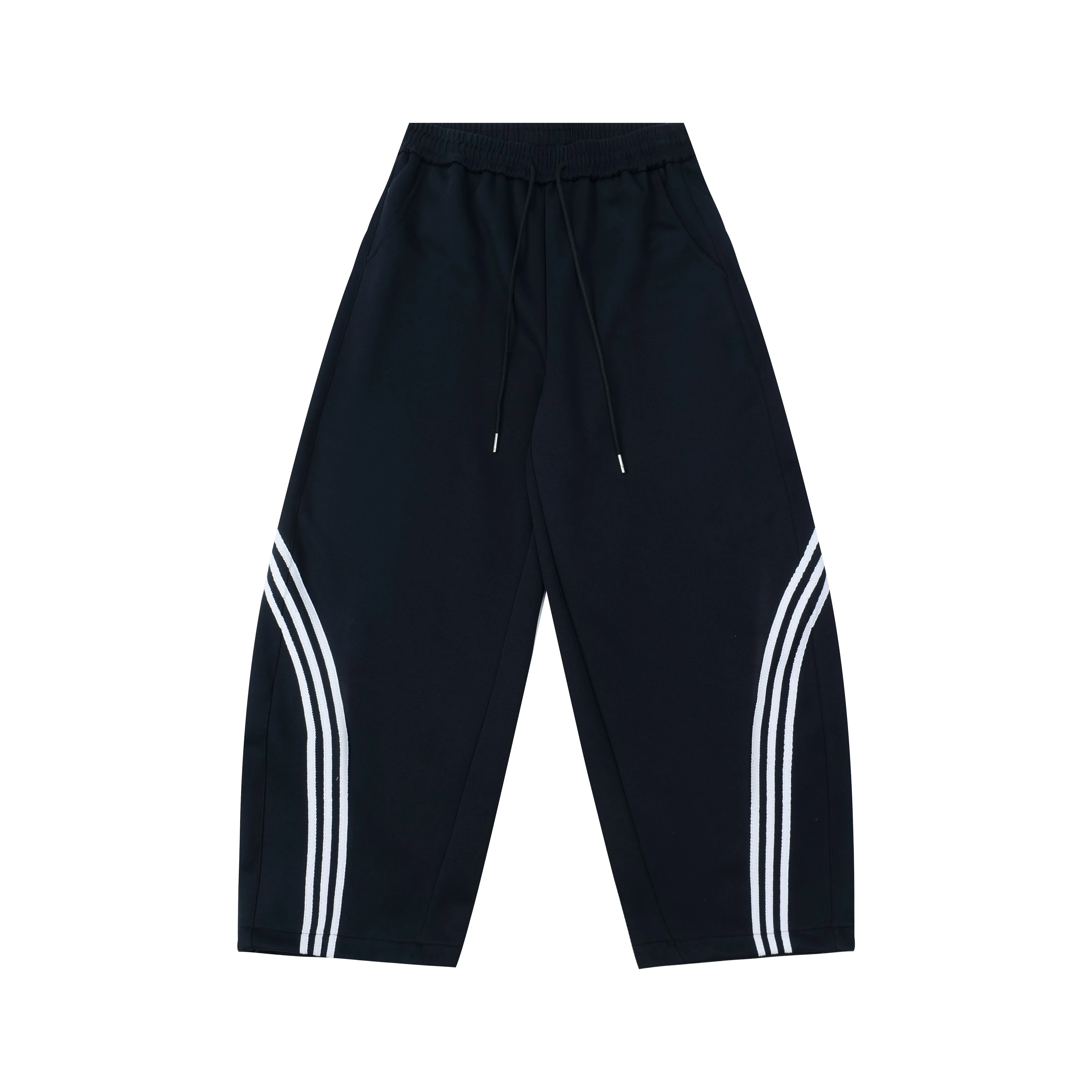 Omirad Curved Stripe Wide-Leg Track Pants sold by Omirad product image thumbnail 2