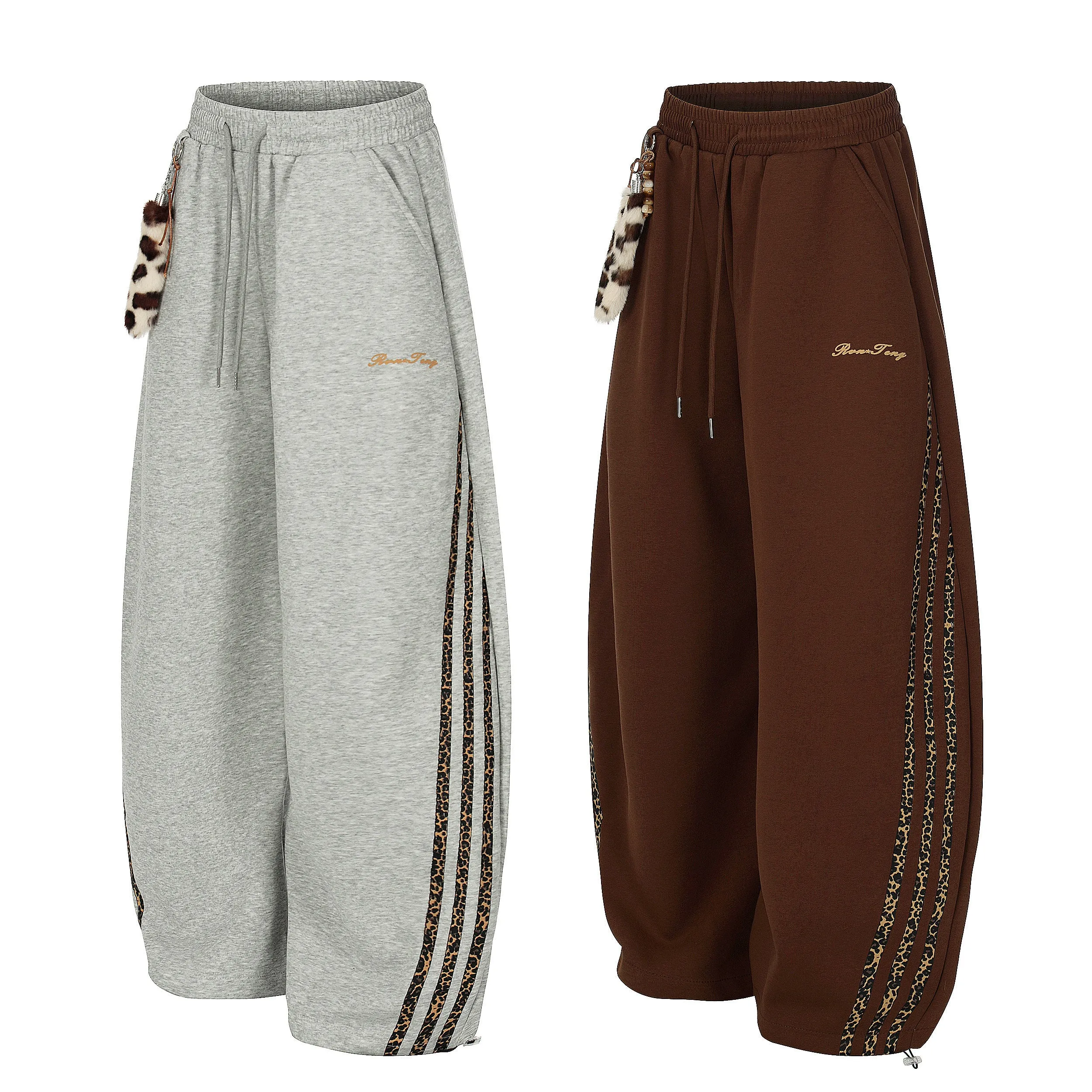 Omirad Leopard Stripe Loose Sweatpants sold by Omirad product image thumbnail 2