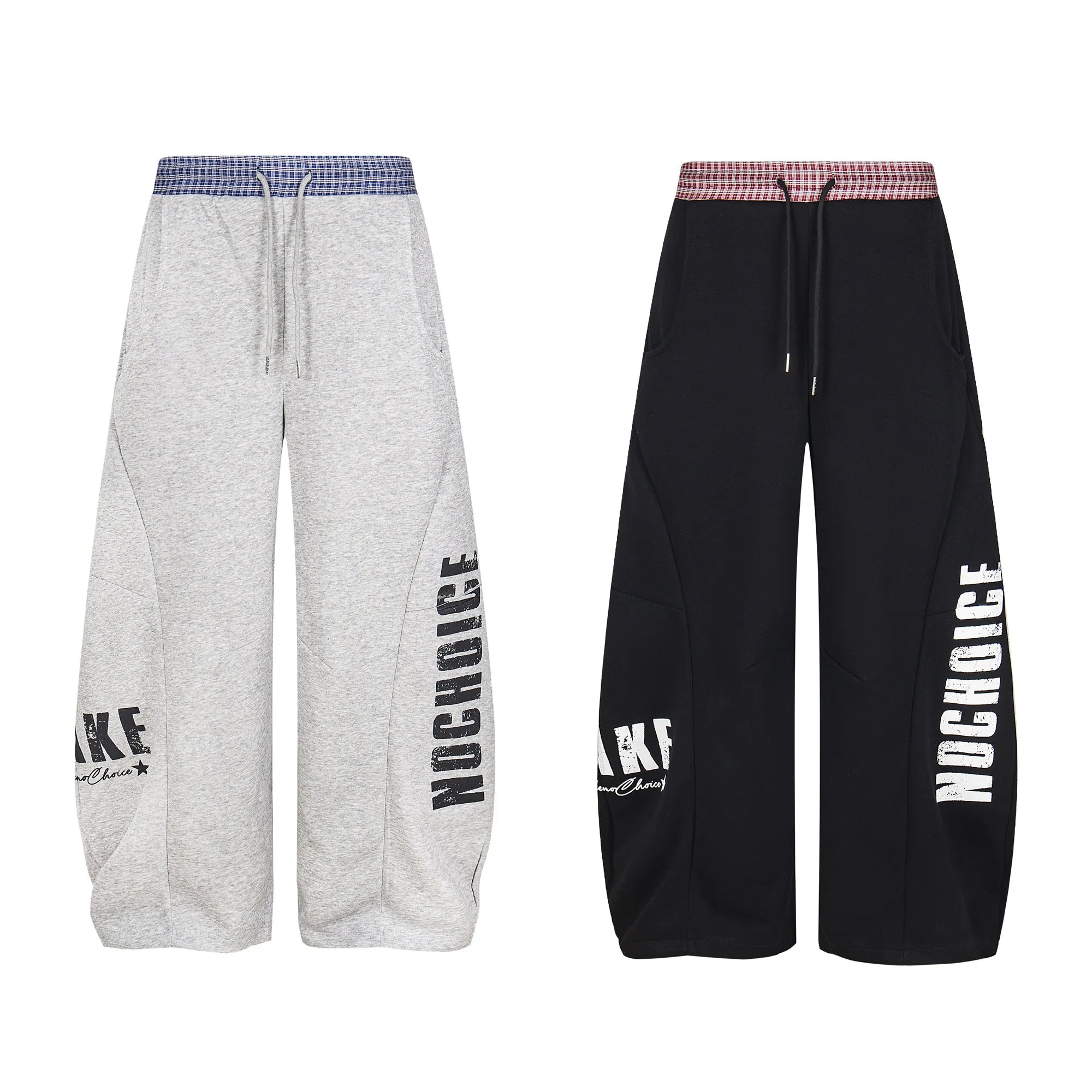 Omirad Double-Waist Checkered Print Track Pants sold by Omirad