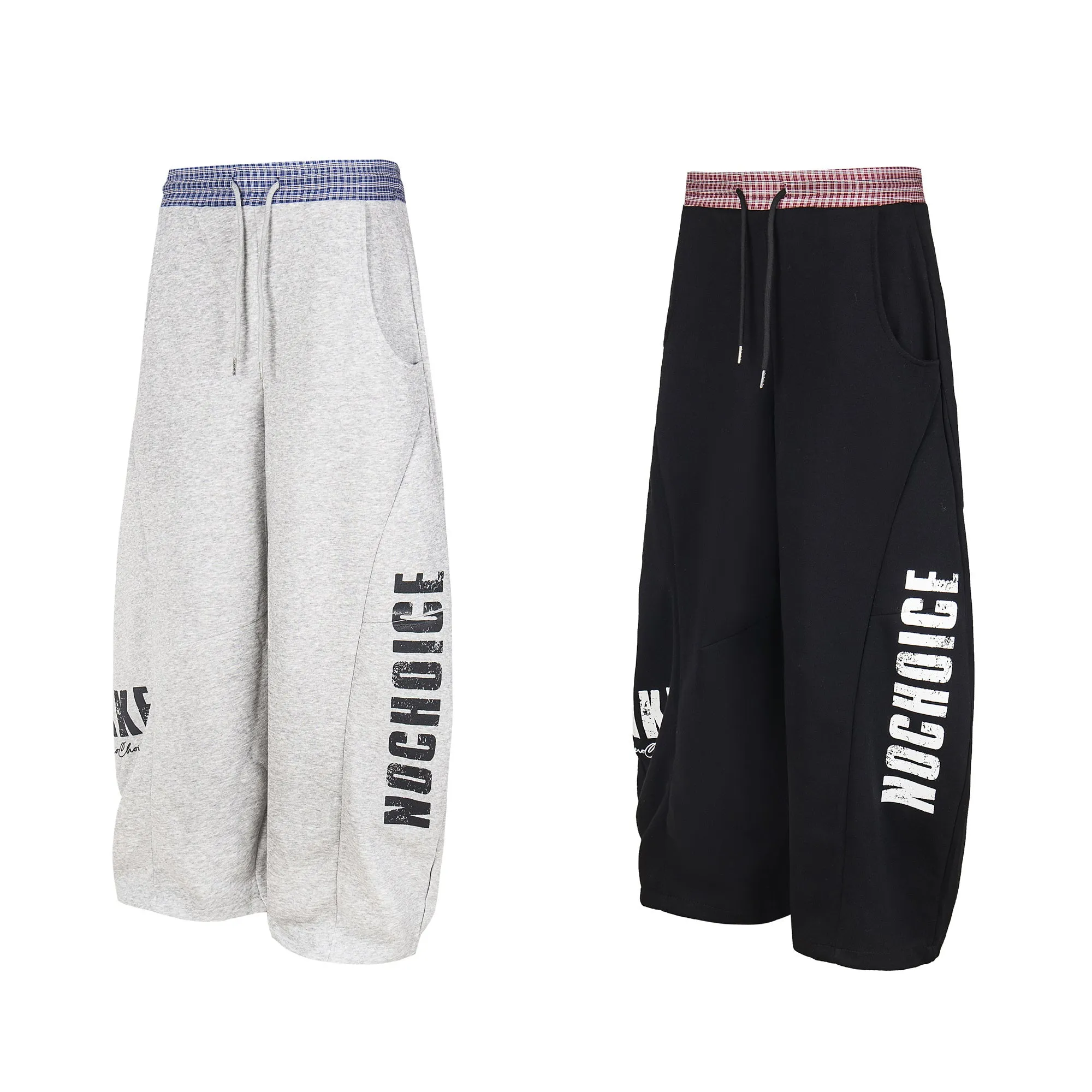 Omirad Double-Waist Checkered Print Track Pants sold by Omirad product image thumbnail 2