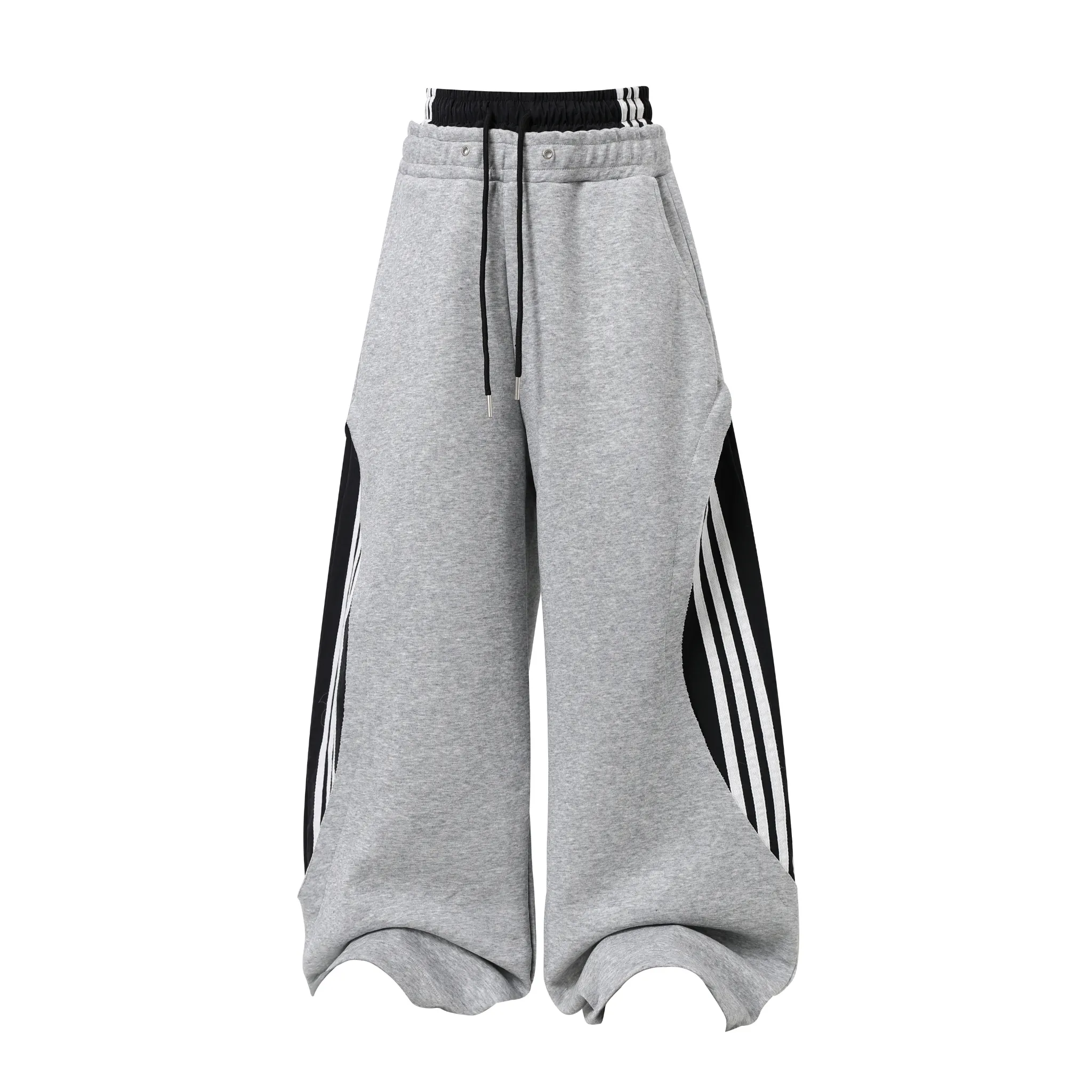 Omirad Double-Waist Stripe Wide-Leg Sweatpants sold by Omirad product image thumbnail 2