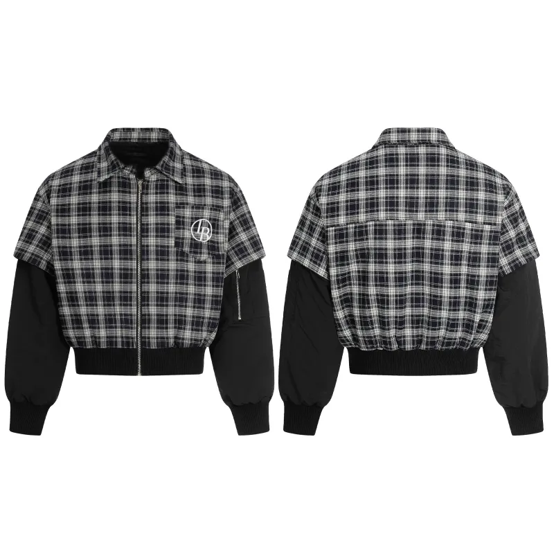 Omirad Plaid Hybrid Bomber Jacket made by Omirad