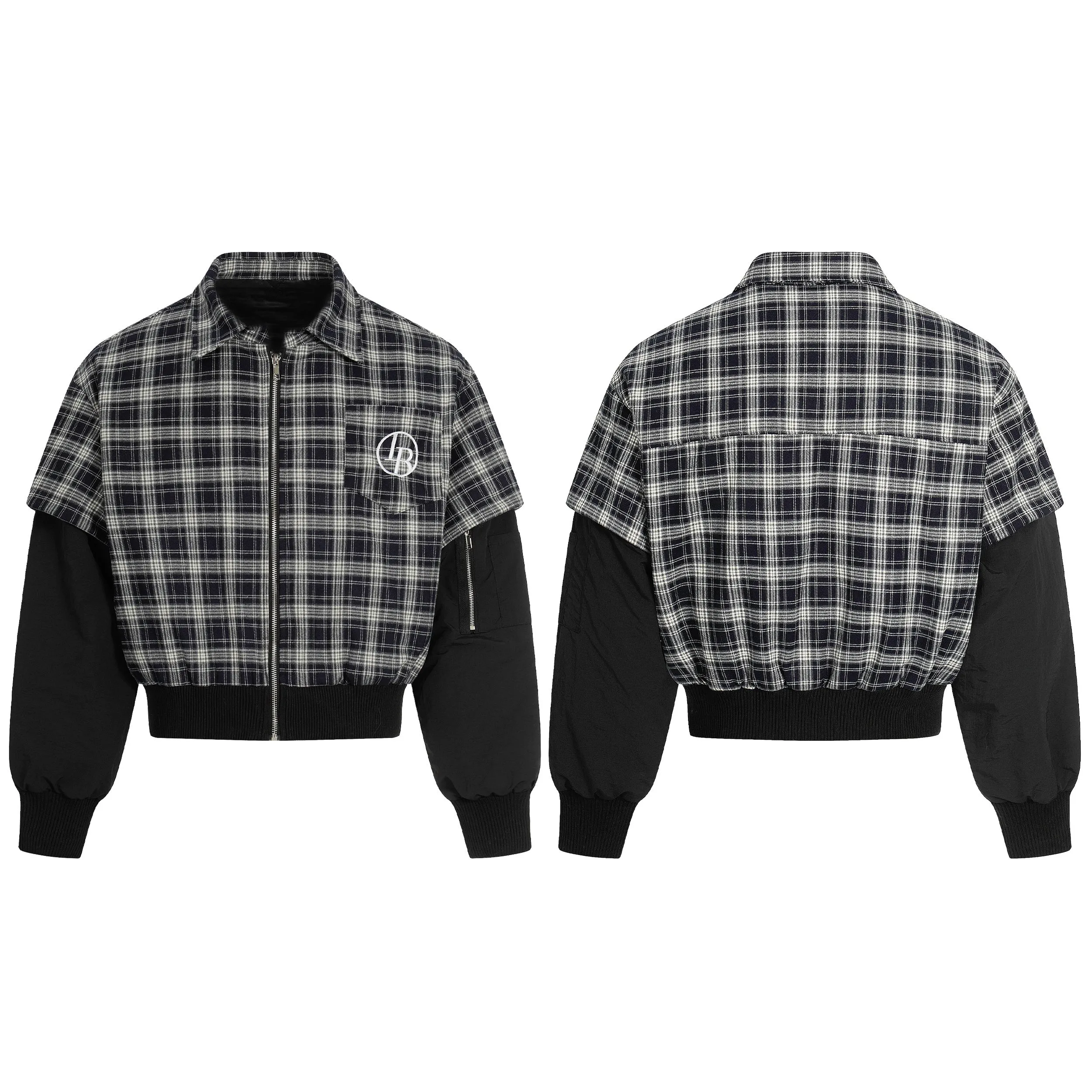 Omirad Plaid Hybrid Bomber Jacket sold by Omirad