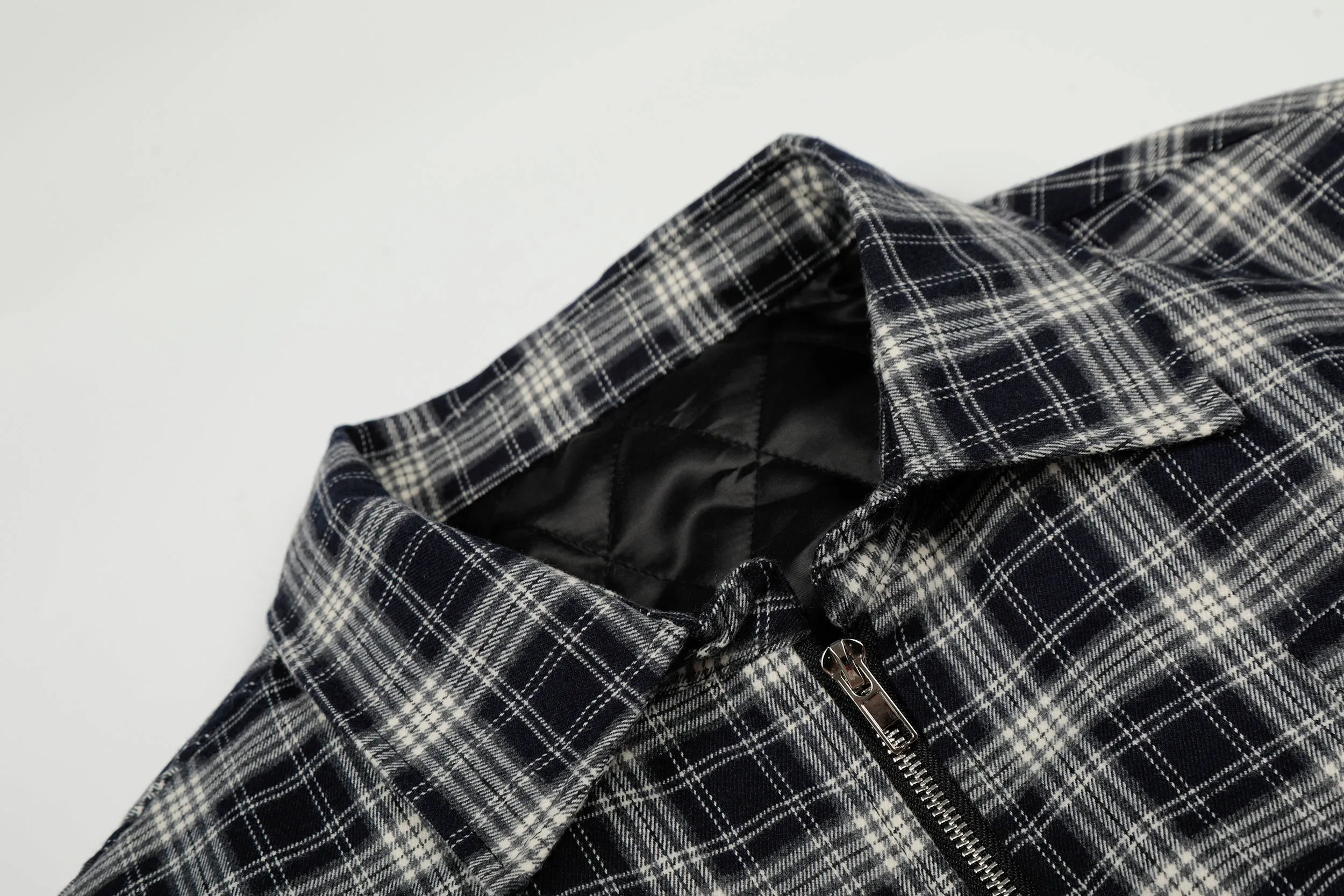 Omirad Plaid Hybrid Bomber Jacket sold by Omirad product image thumbnail 4