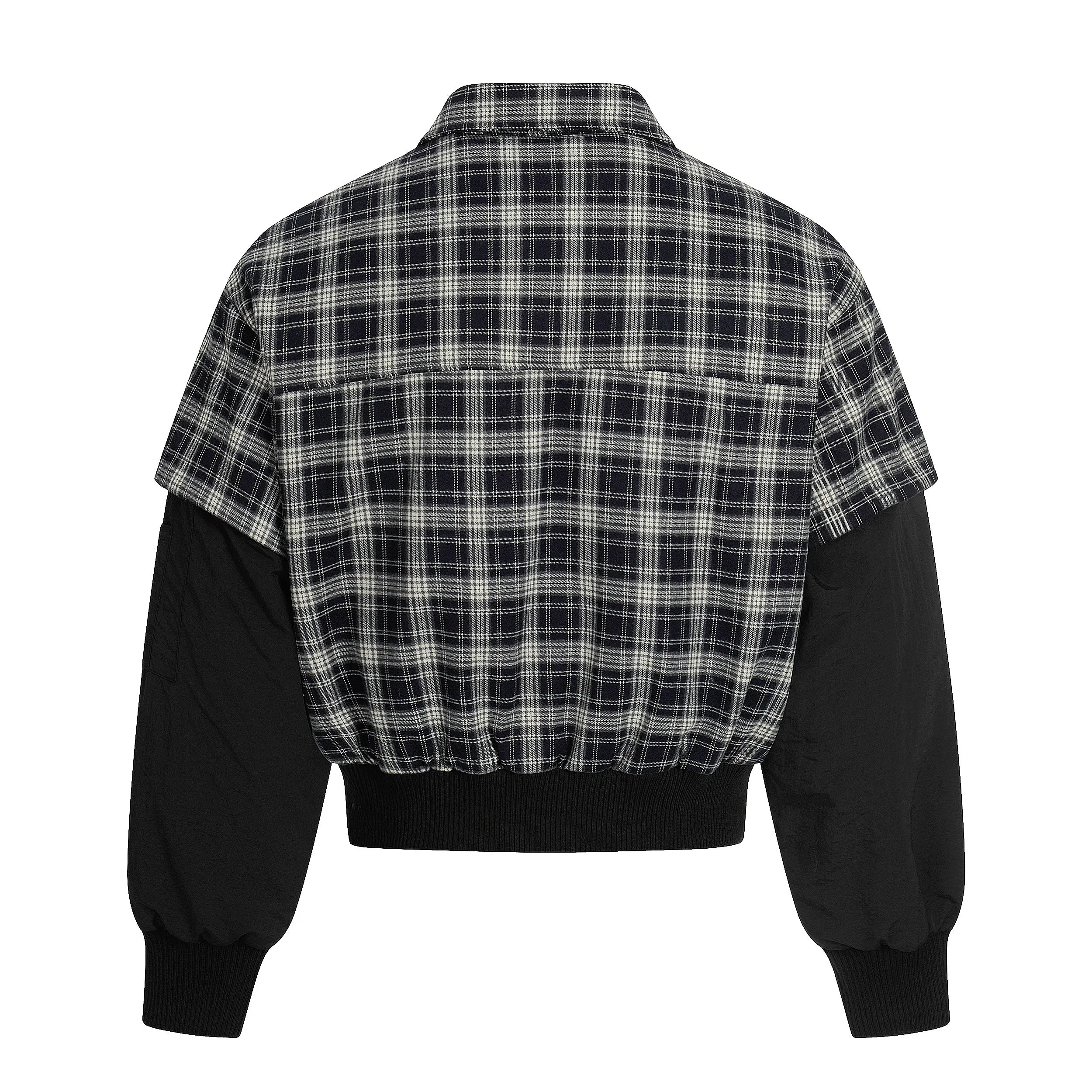 Omirad Plaid Hybrid Bomber Jacket sold by Omirad product image thumbnail 3