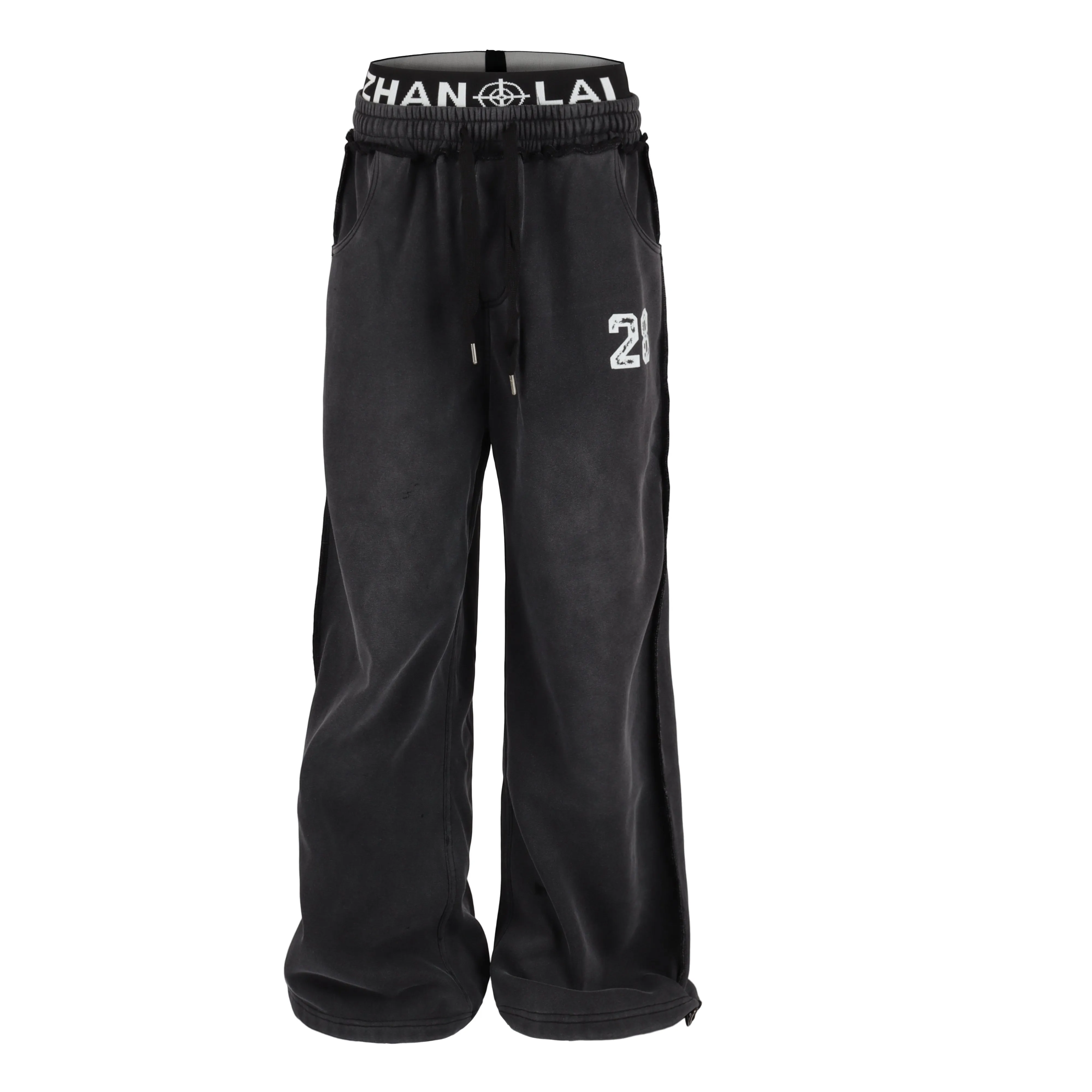 Omirad Graffiti Washed Wide-Leg Sweatpants sold by Omirad product image thumbnail 2