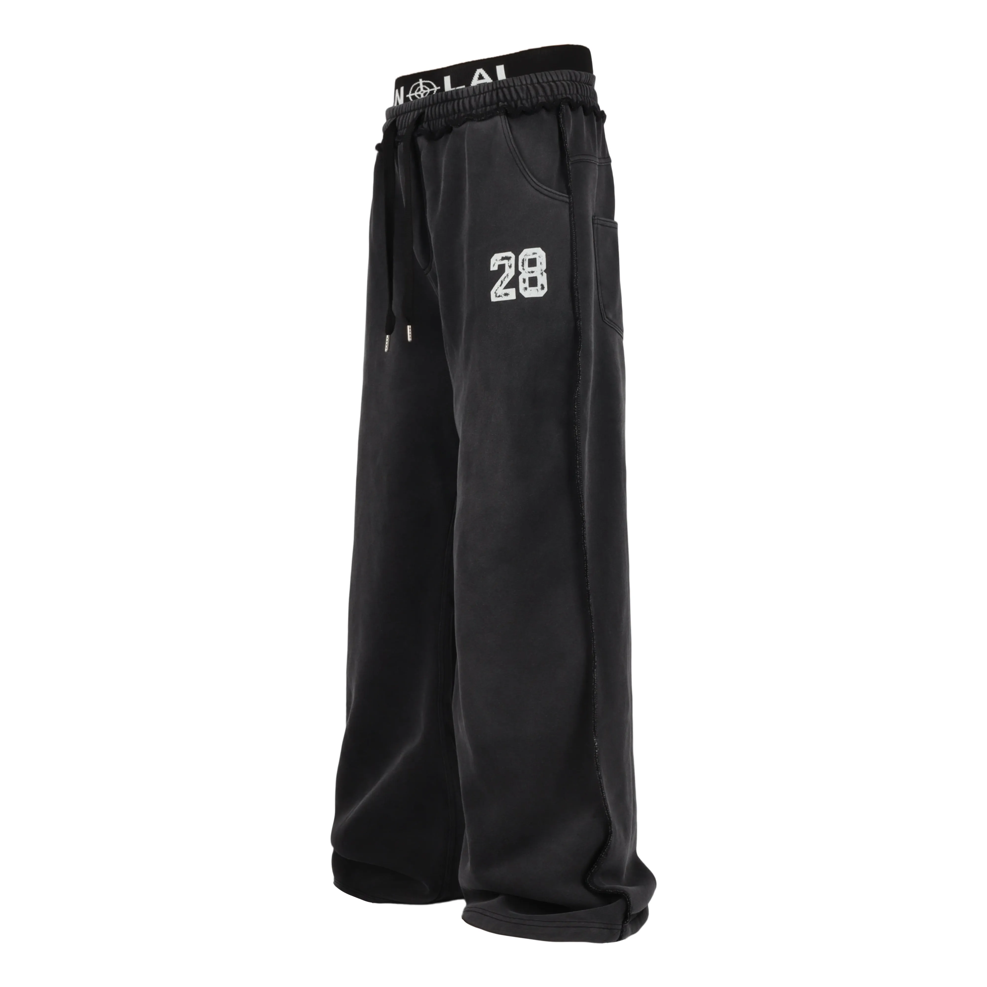 Omirad Graffiti Washed Wide-Leg Sweatpants sold by Omirad product image thumbnail 3