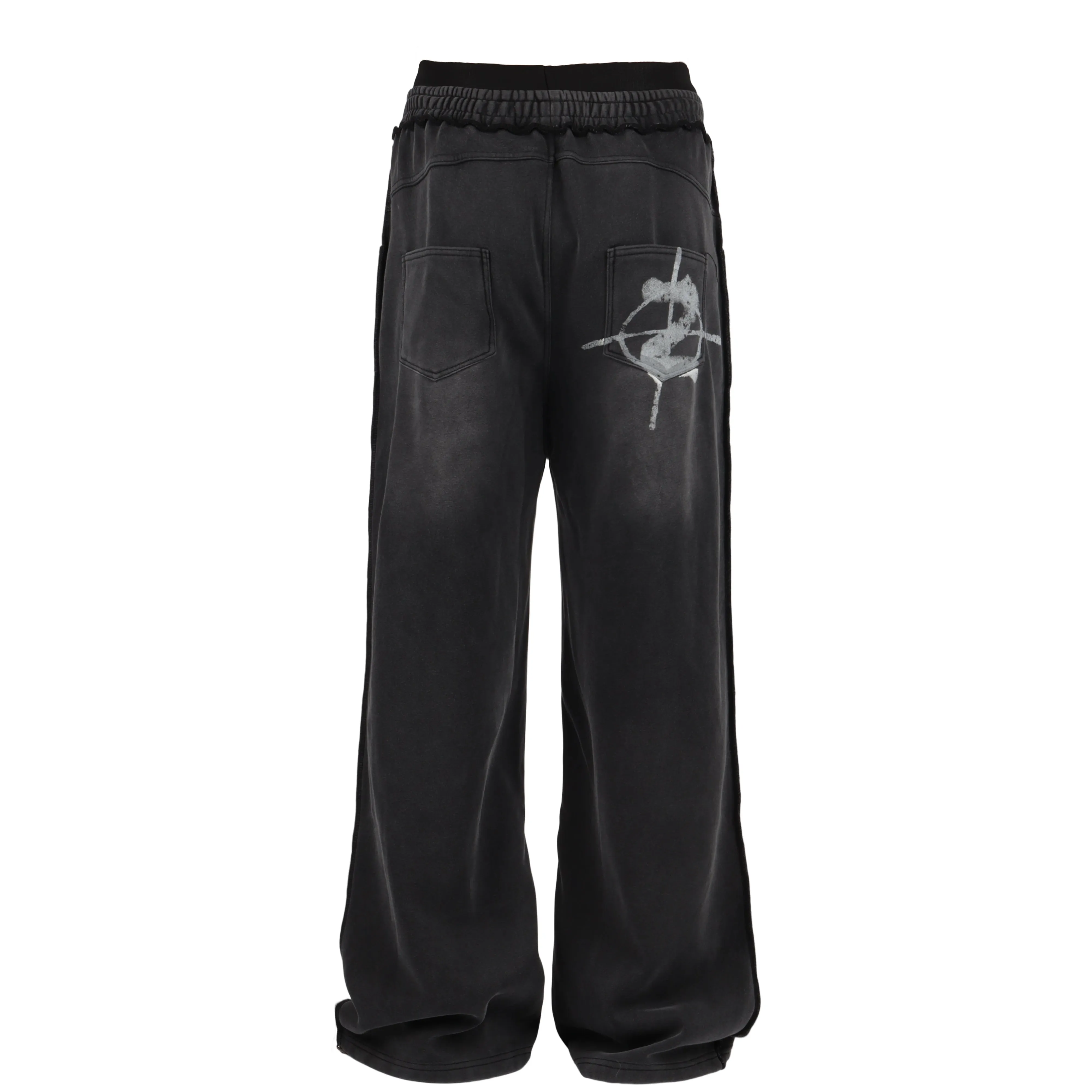 Omirad Graffiti Washed Wide-Leg Sweatpants sold by Omirad product image thumbnail 4