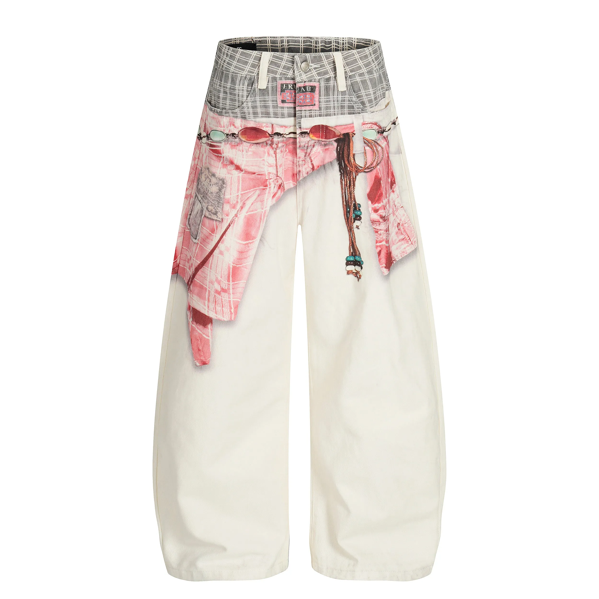Omirad Digital Print Layered Denim Pants sold by Omirad product image thumbnail 2