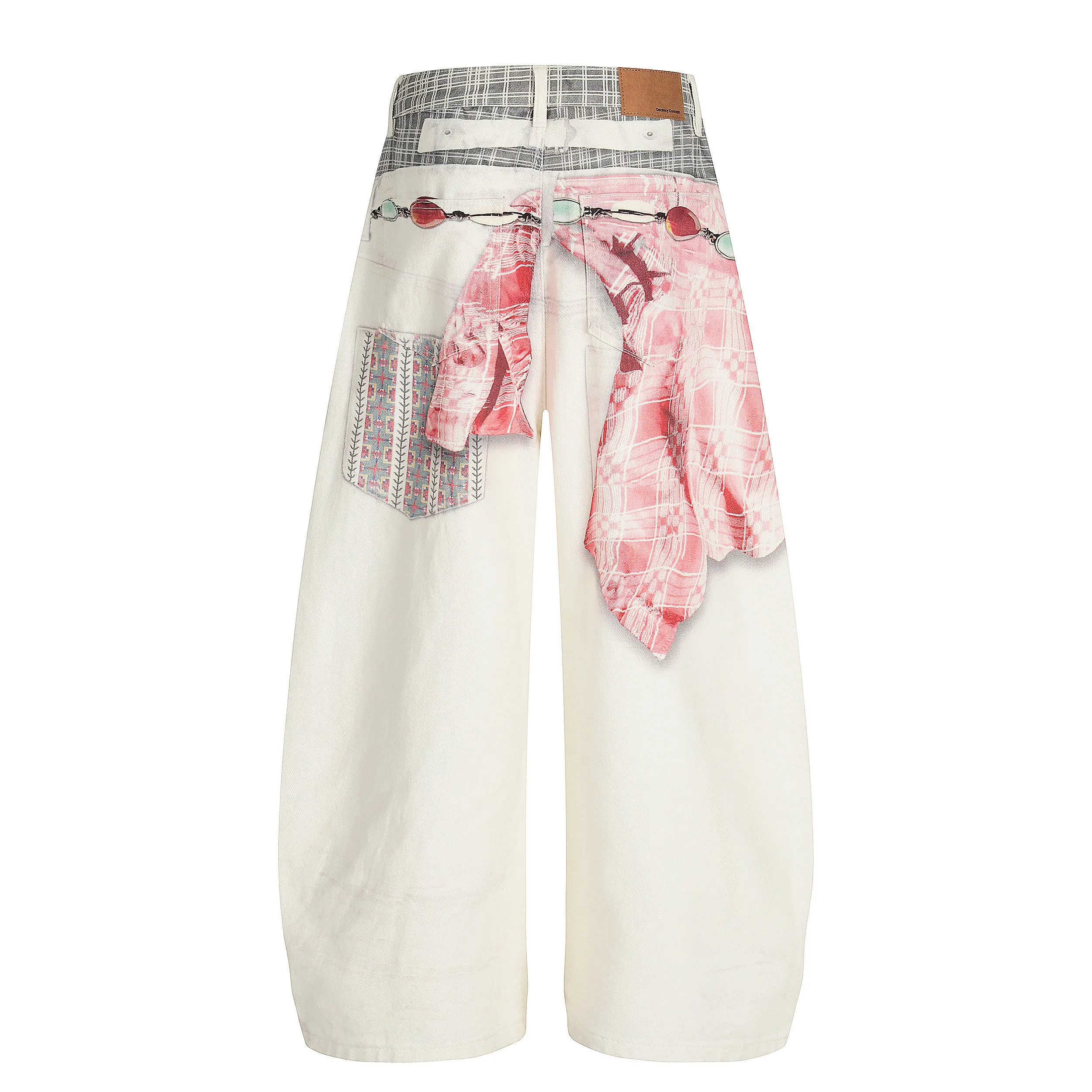 Omirad Digital Print Layered Denim Pants sold by Omirad product image thumbnail 4