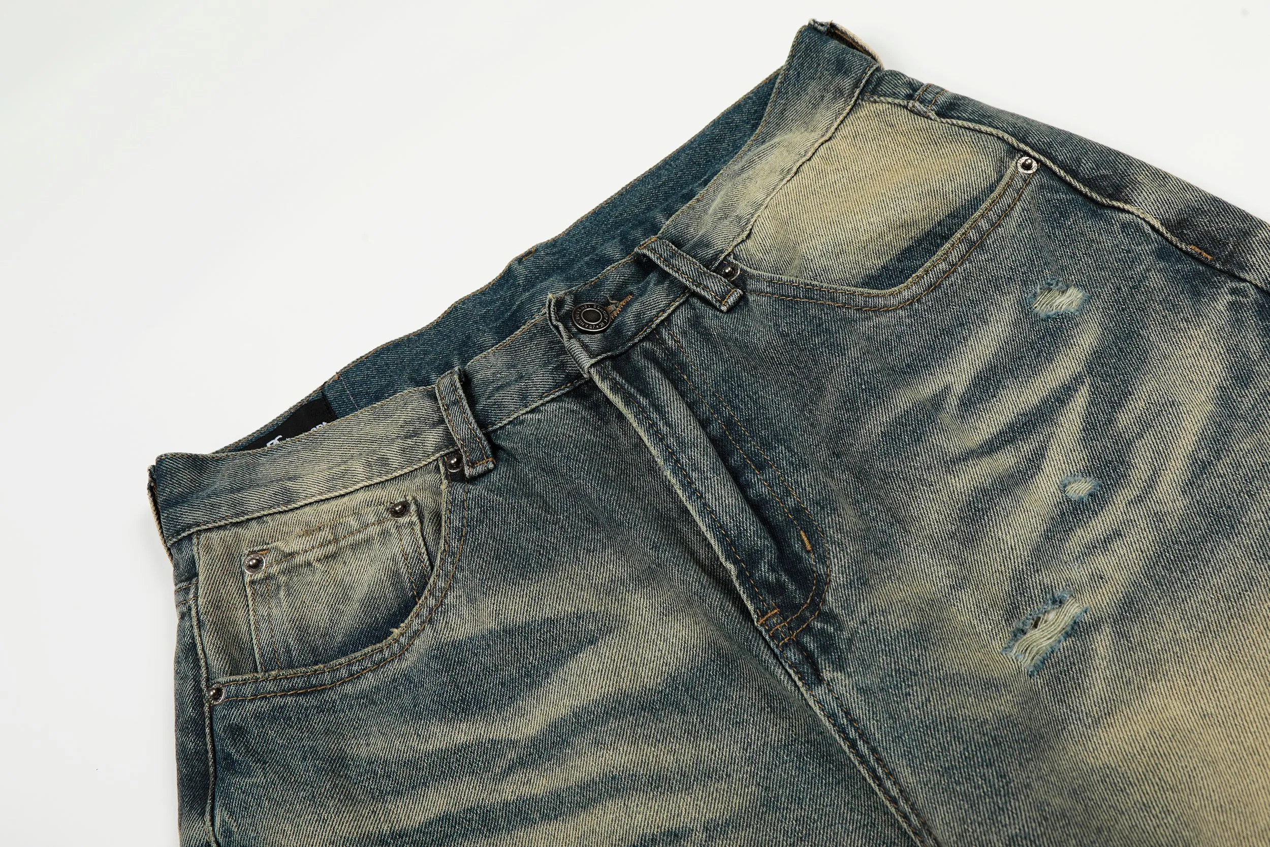 Omirad Vintage Washed Distressed Jeans sold by Omirad product image thumbnail 5
