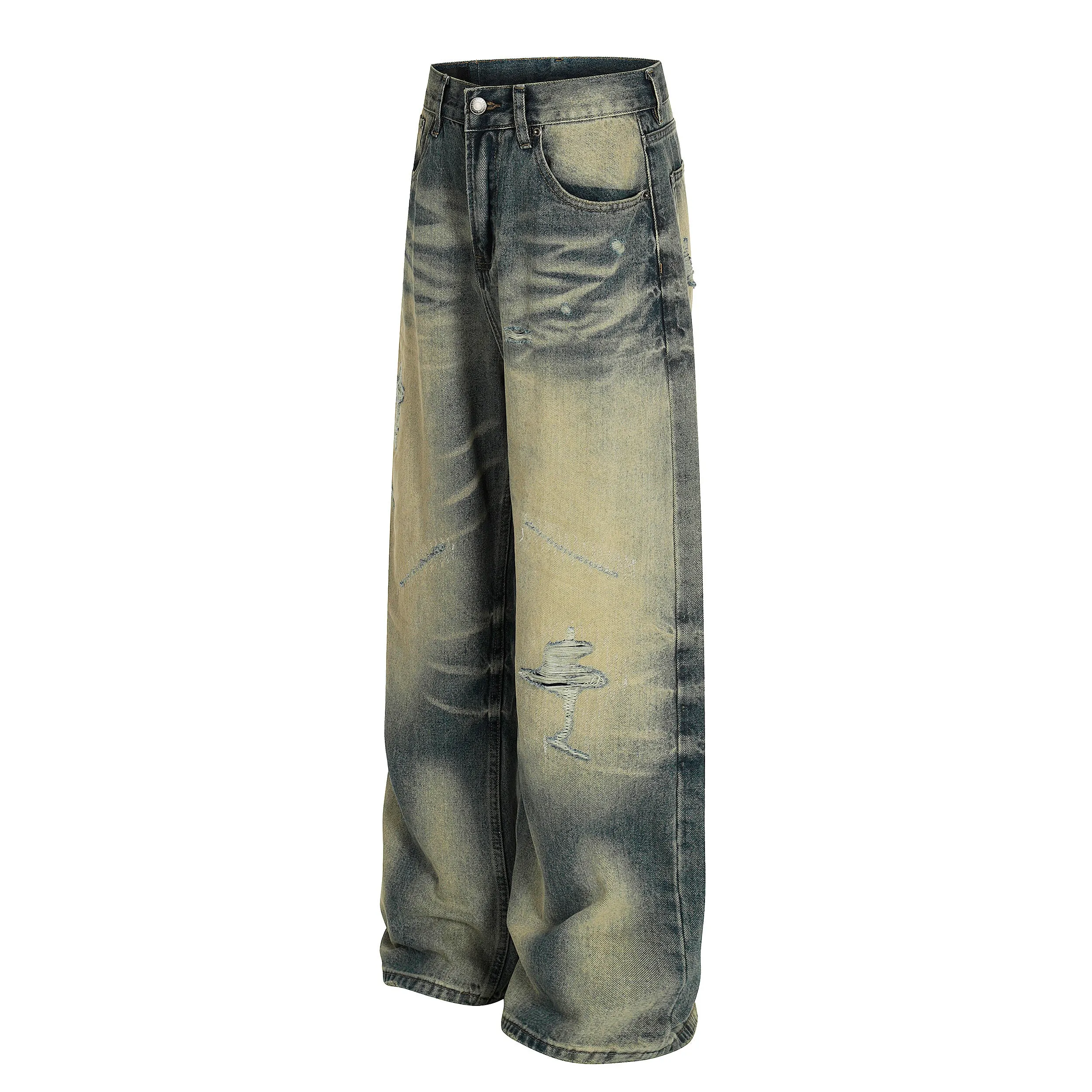 Omirad Vintage Washed Distressed Jeans sold by Omirad product image thumbnail 3