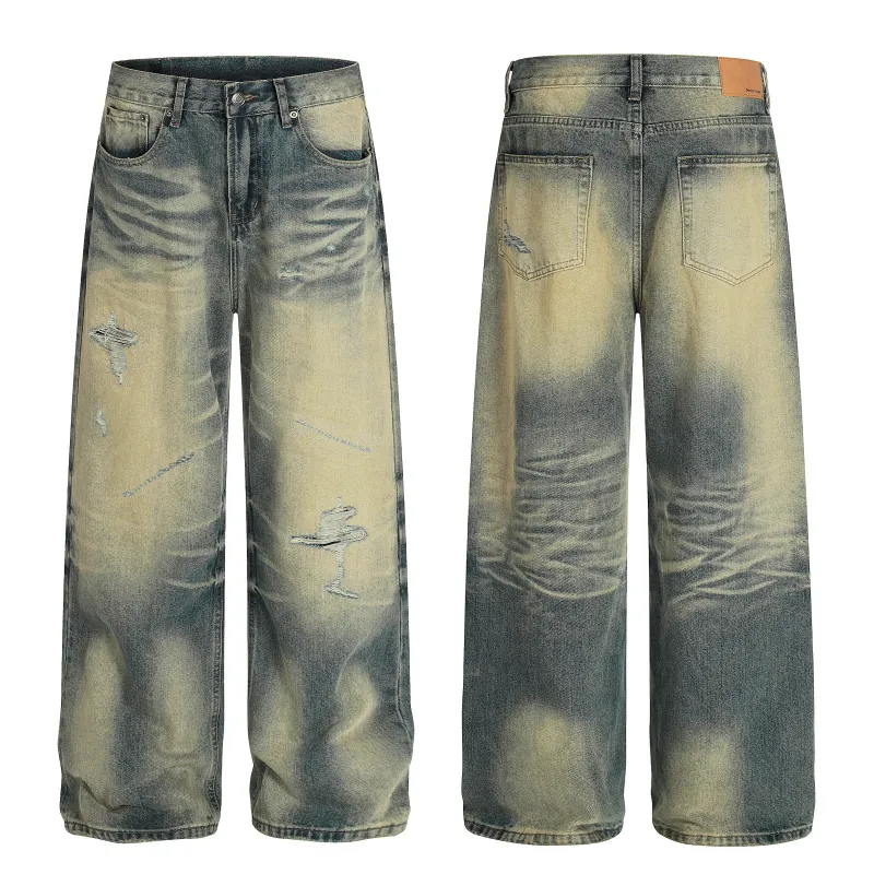Omirad Vintage Washed Distressed Jeans made by Omirad