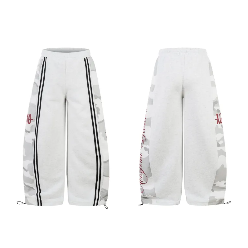 Omirad Camo Panel Wide-Leg Sweatpants made by Omirad