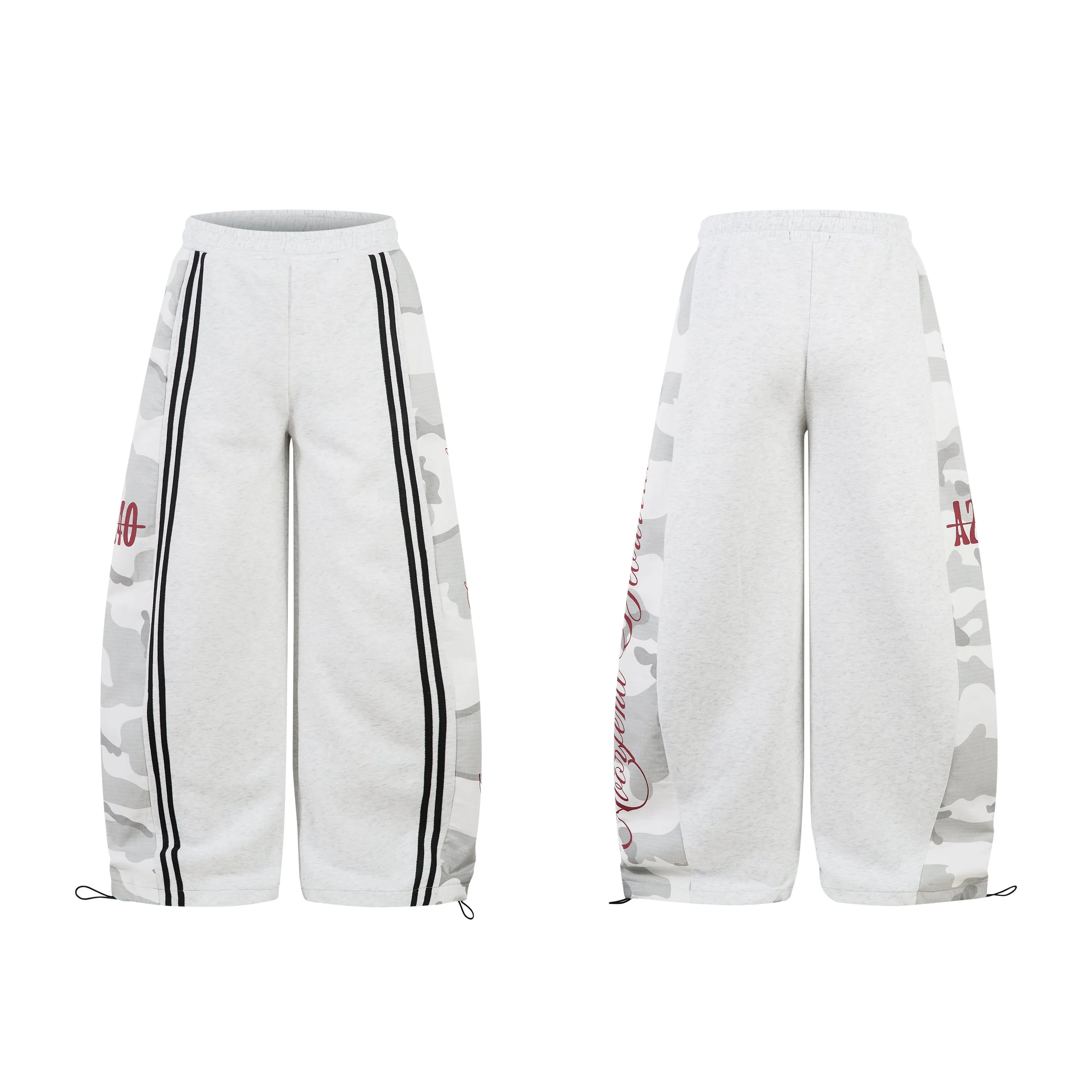 Omirad Camo Panel Wide-Leg Sweatpants sold by Omirad