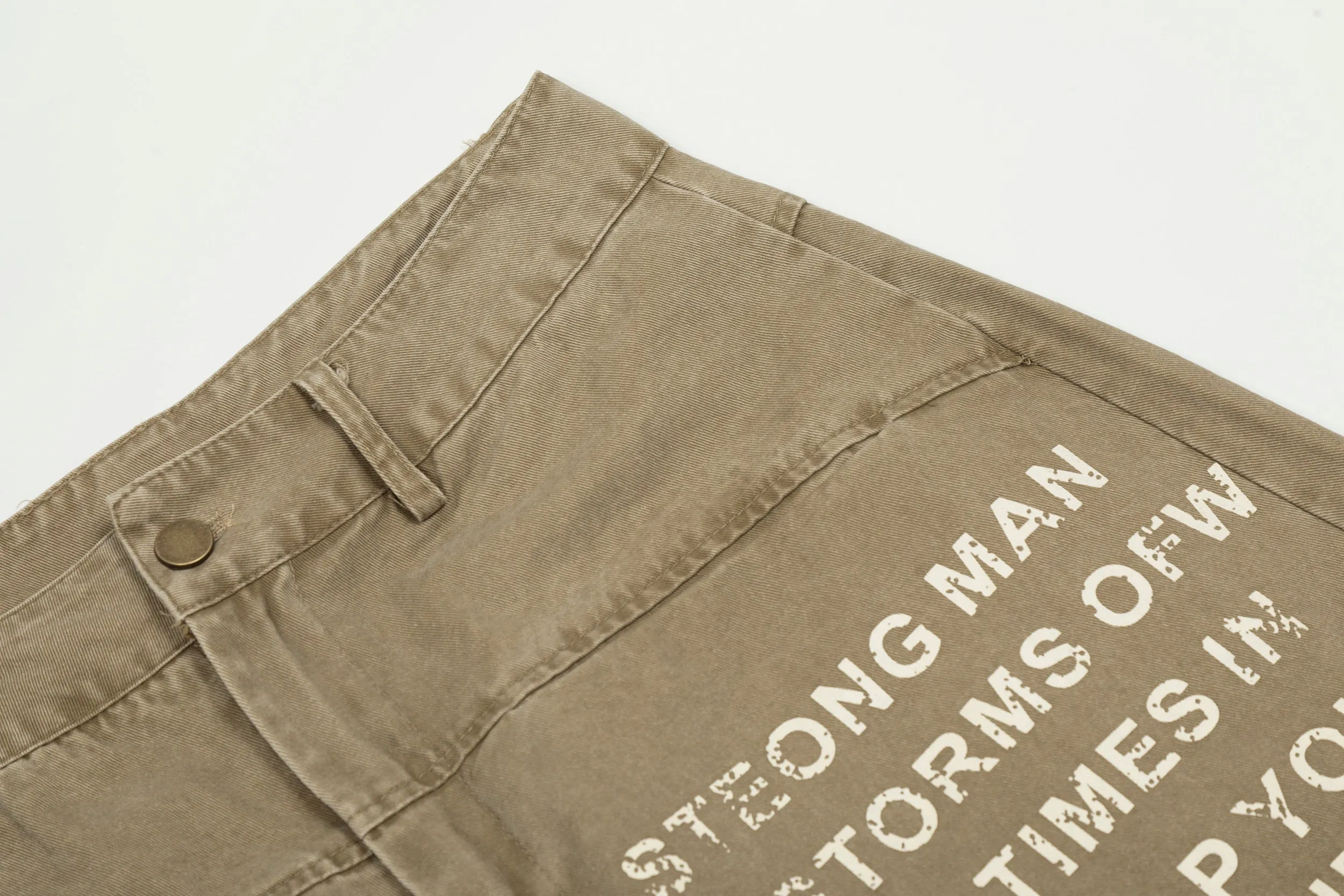 Omirad Text-Print Vintage Wide-Leg Pants sold by Omirad product image thumbnail 5