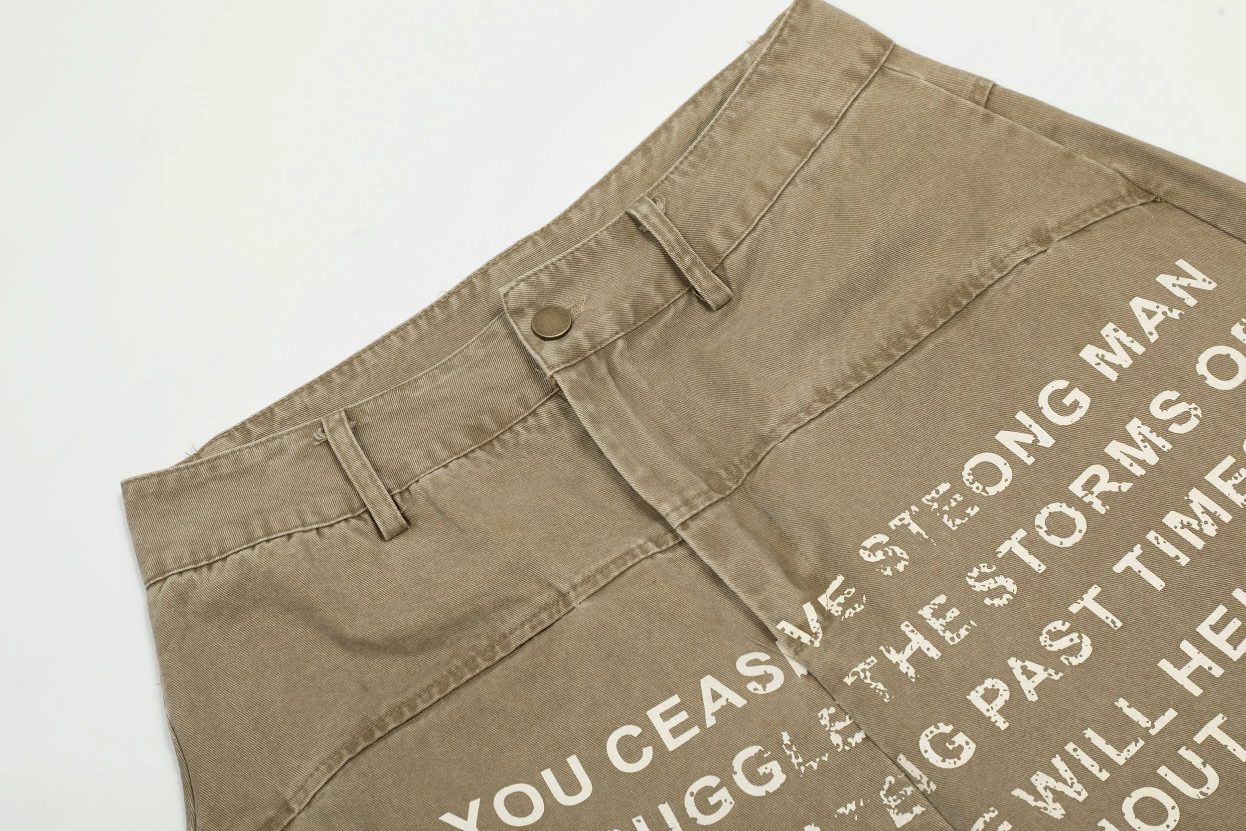 Omirad Text-Print Vintage Wide-Leg Pants sold by Omirad product image thumbnail 4