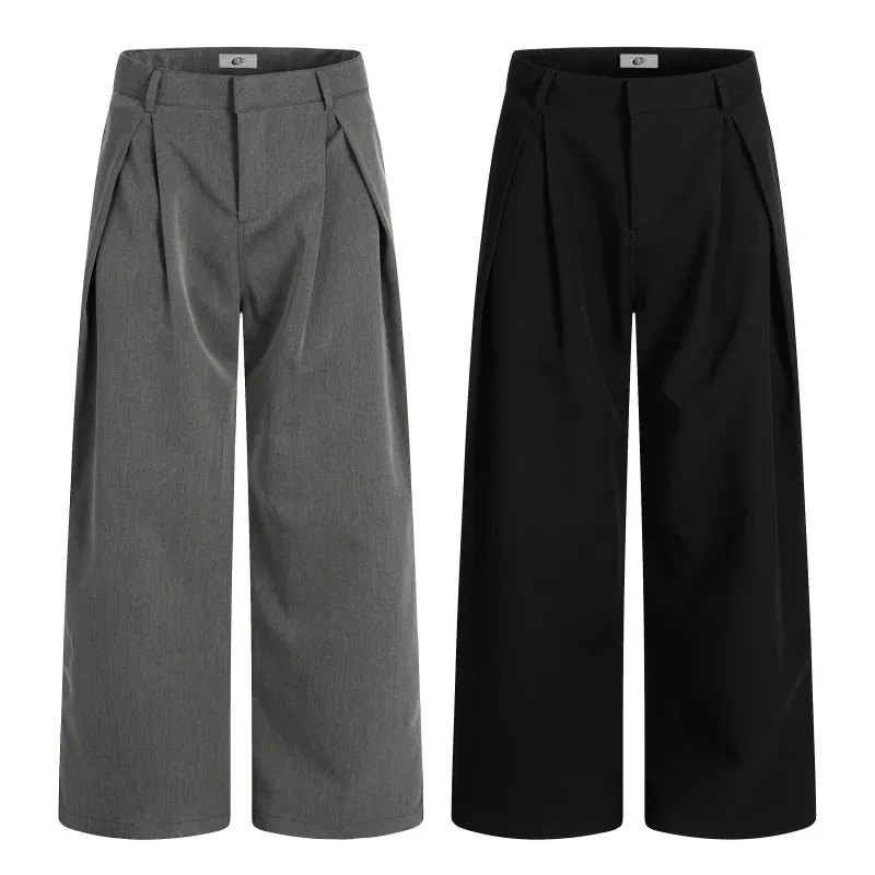 Omirad Pleated Wide-Leg Trousers made by Omirad
