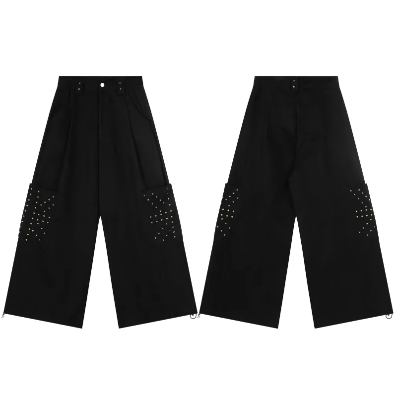 Omirad Studded Utility Wide-Leg Pants made by Omirad