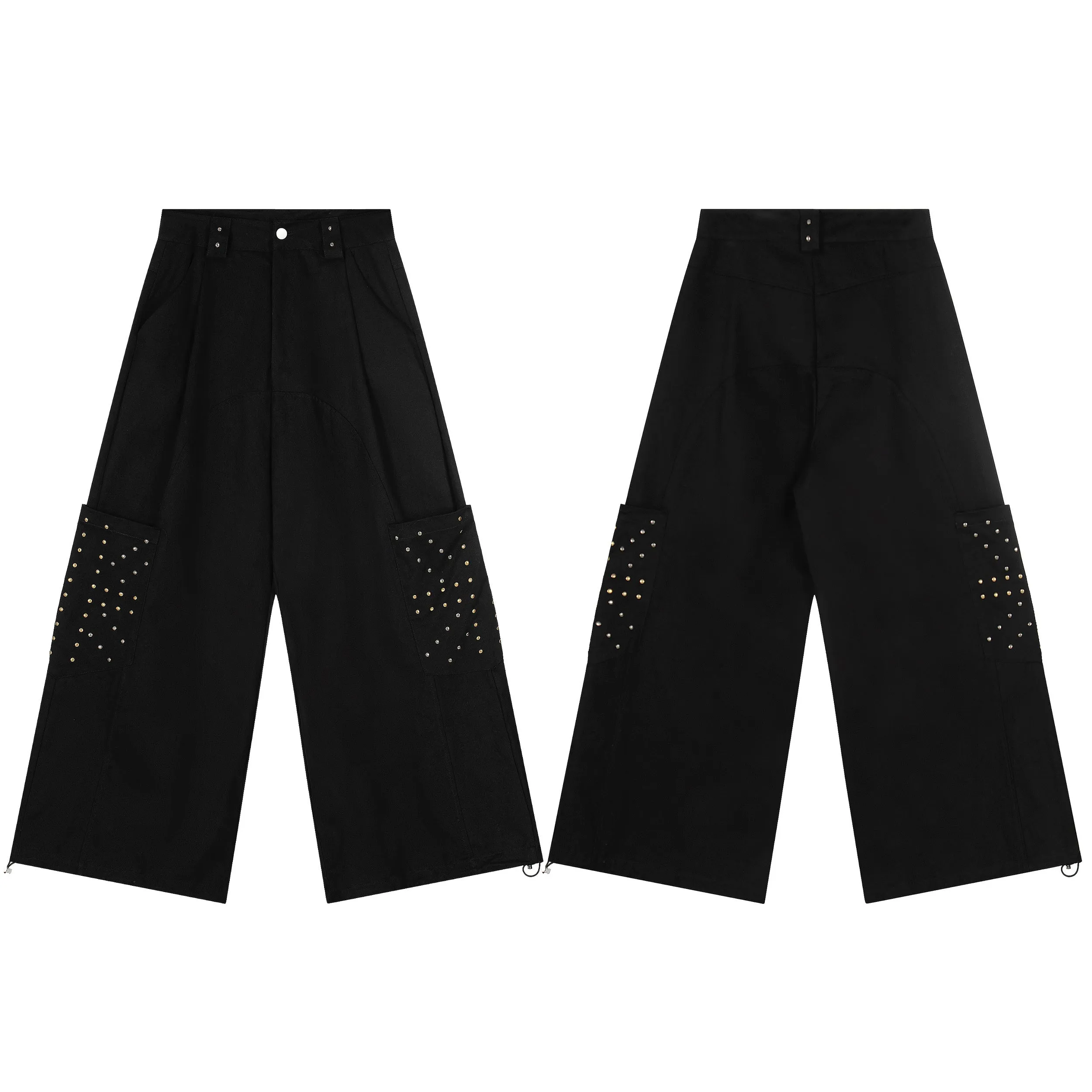 Omirad Studded Utility Wide-Leg Pants sold by Omirad
