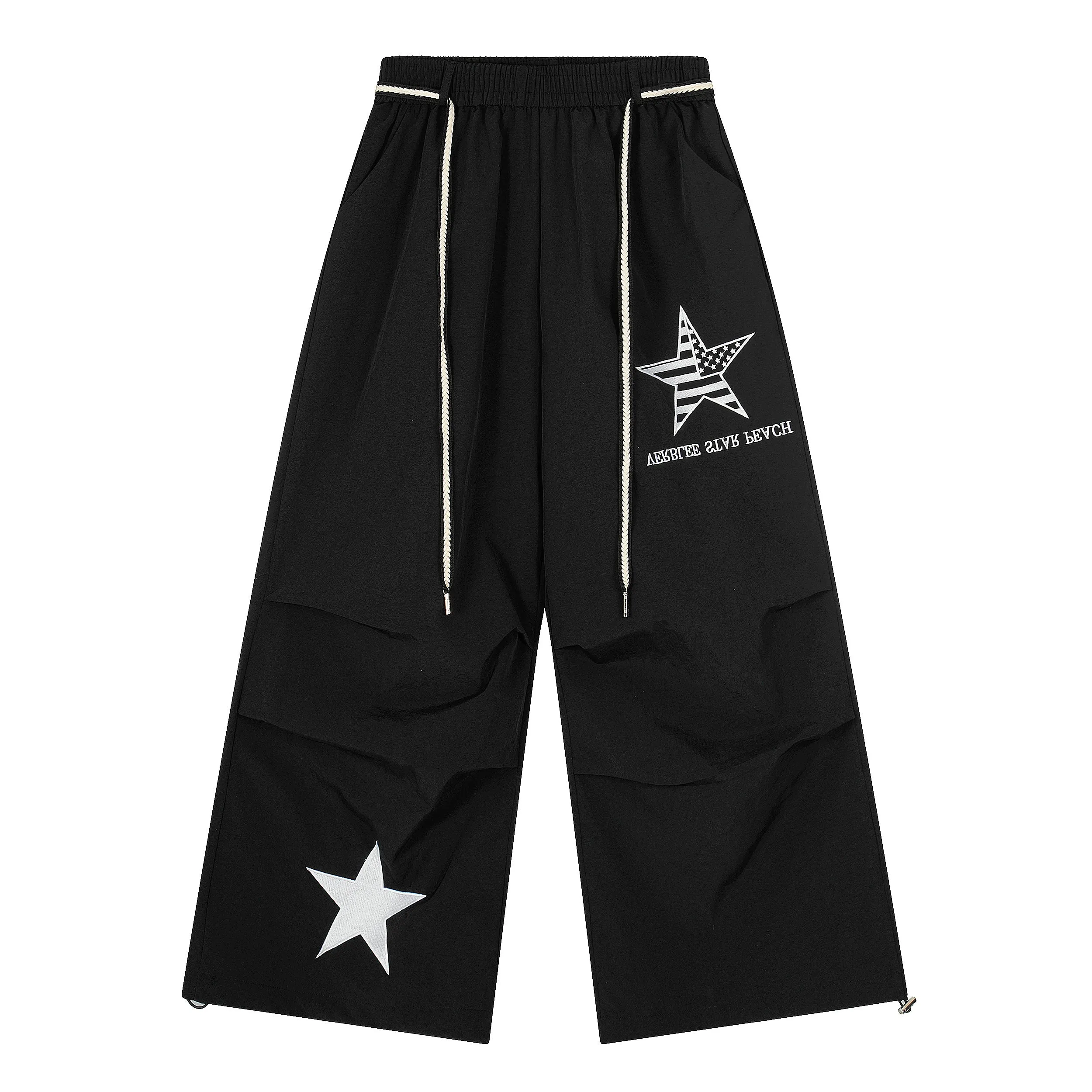 Omirad Star Patch Nylon Wide-Leg Pants sold by Omirad product image thumbnail 2